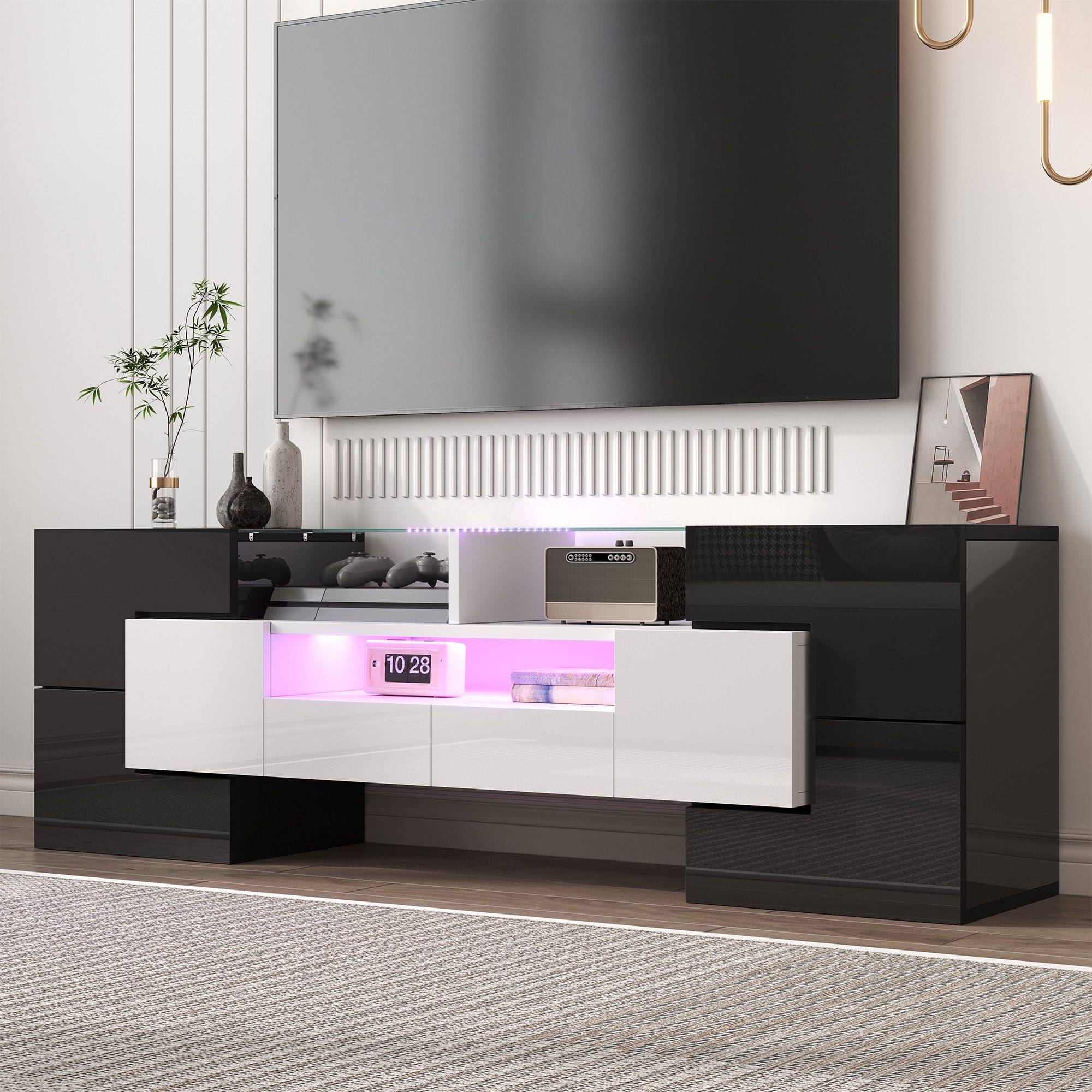 HAUSS SPOLE TV-Schrank hochglänzendes Lowboard mit günstig online kaufen