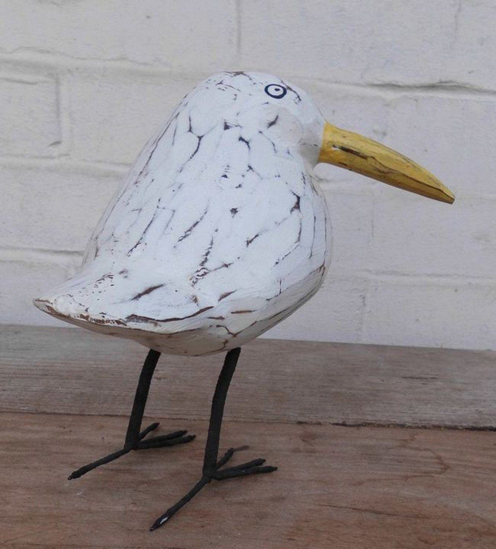 Deko-Impression Tierfigur Freche, witzige Möwe Statue maritimes Deko-Objekt Holz Handarbeit (1 St)