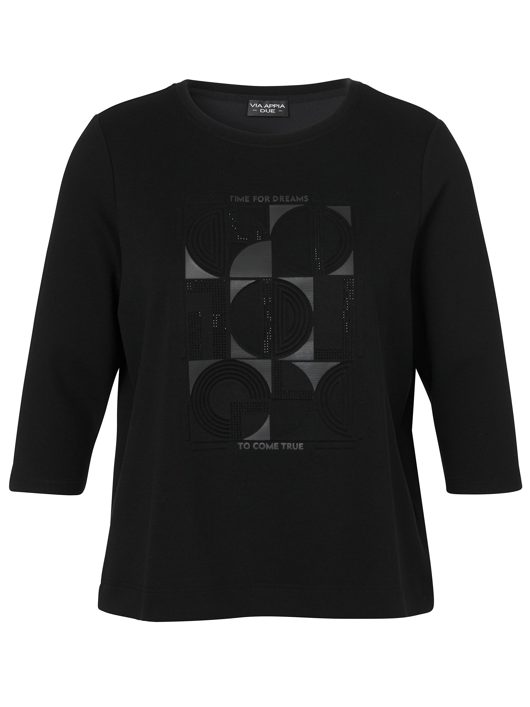 VIA APPIA Sweatshirt Sweatshirt Rundhals 3/4 Arm Motiv