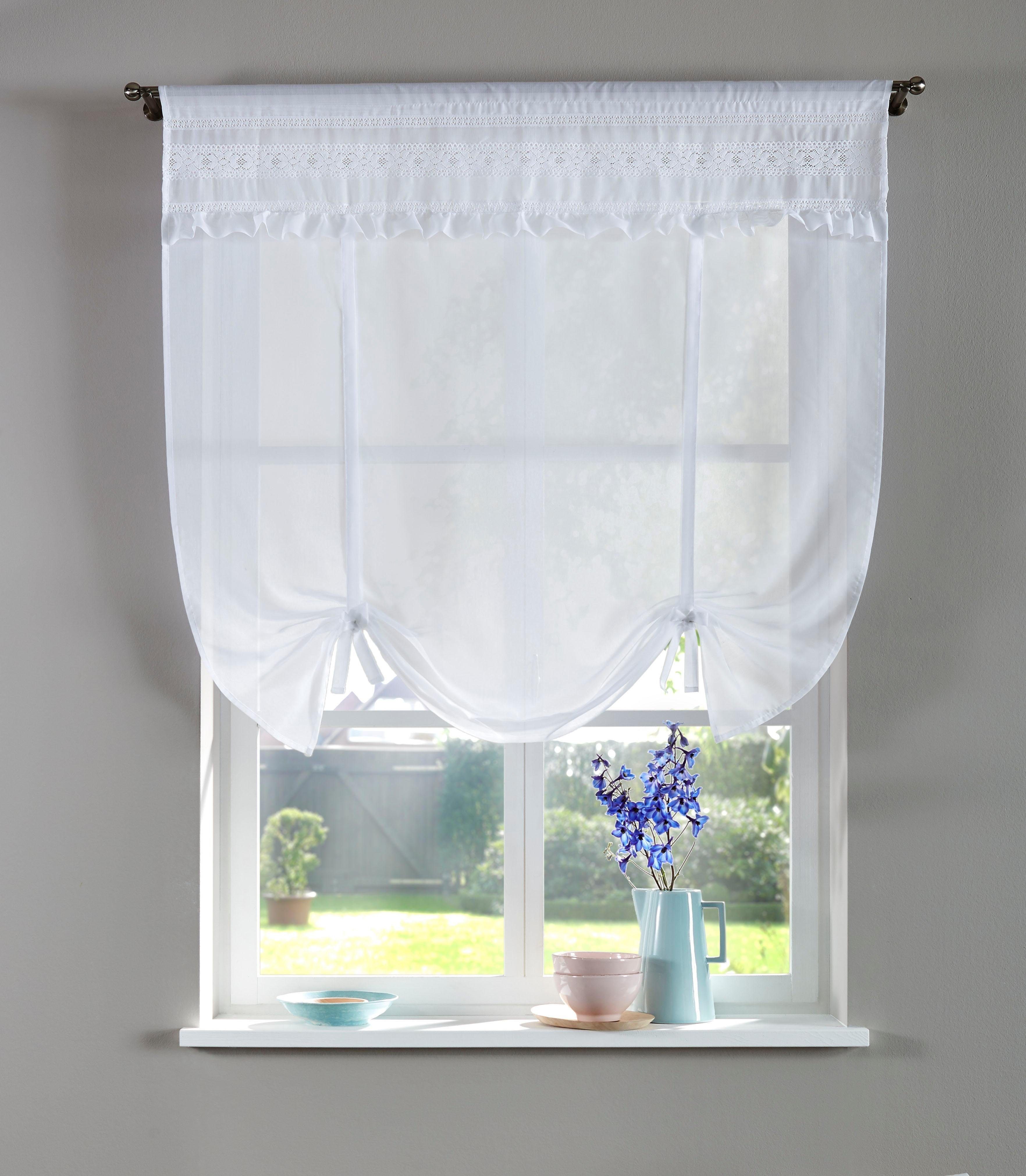 Home affaire Bindegardine LISA (1 St), Stangendurchzug, transparent, transp günstig online kaufen