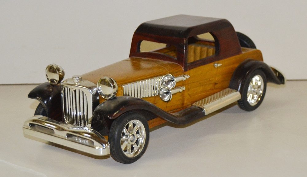 Modellauto Holzauto Modellauto Oldtimer L 37 cm Nostalgisches Modellwagen