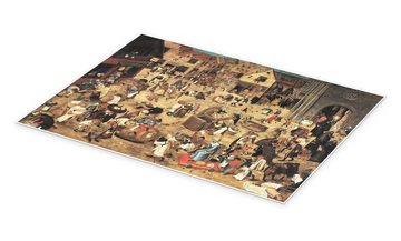 Posterlounge Poster Pieter Brueghel d.J., Kampf zwischen Karneval und Fasten, Kinderzimmer Malerei