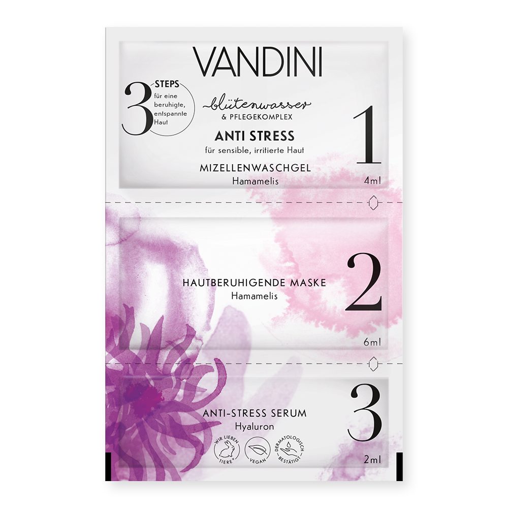 VANDINI Gesichtsmaske 1-tlg. 3-Step Maske, ANTI STRESS