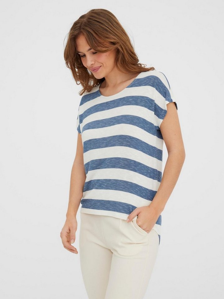 Vero Moda T-Shirt Wide (1-tlg) Plain/ohne Details, Verlängerte Rückenpartie
