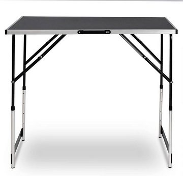 EUGAD Campingtisch (1-St), höhenverstellbar klappbar aus MDF, Aluminium Stahl