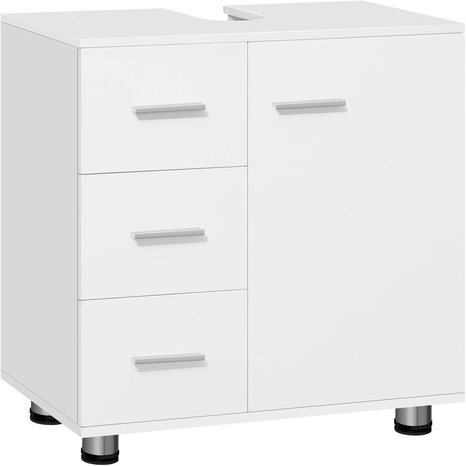 EUGAD Waschbeckenunterschrank (1-St) Badezimmerschrank, mit 3 Schubladen, mit 2 Fächern, Holzwerkstoff