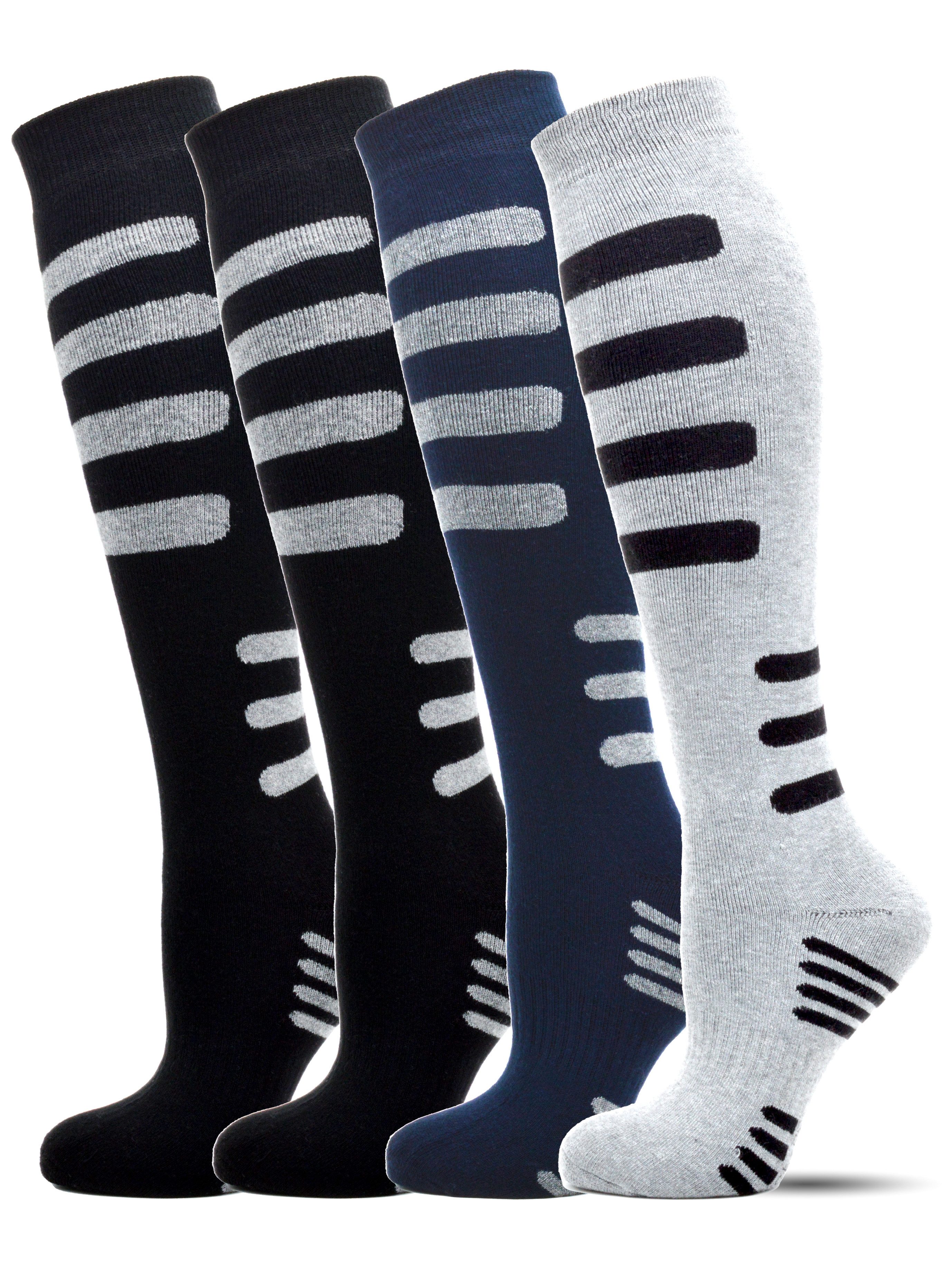 Frostfighter Kniestrümpfe Herren Thermokniestrümpfe (4 Paar) Vollfrottee Innenfutter, Thermo, Winter, warme dicke Kniestrümpfe