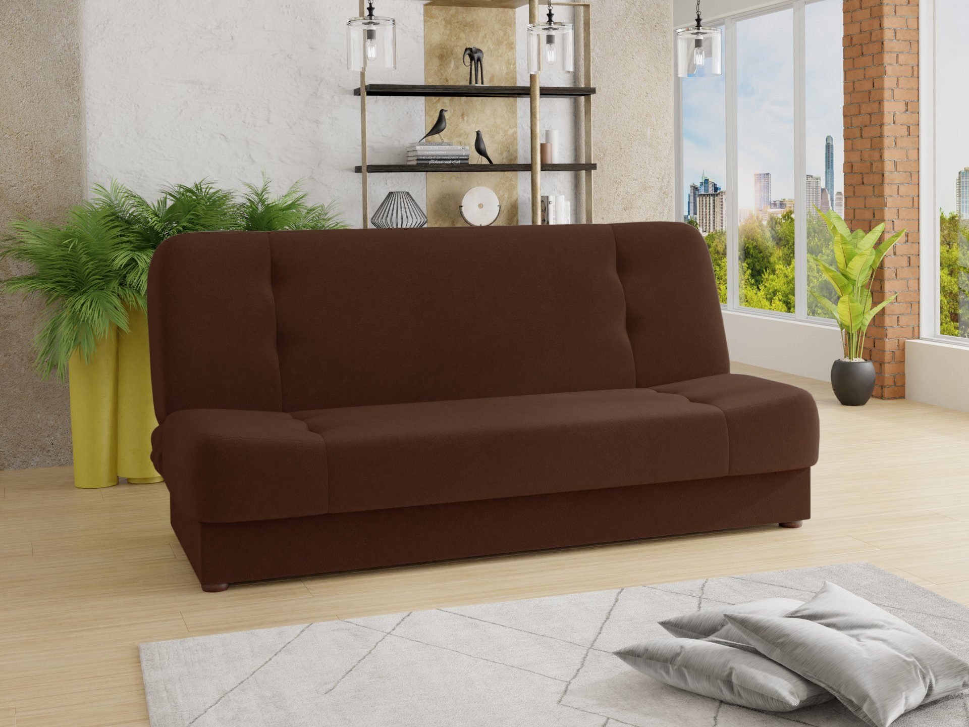 Sofnet Schlafsofa Sena, mit Schlaffunktion und Bettkasten, Bettsofa, Couch, Sofagarnitur Manila 04