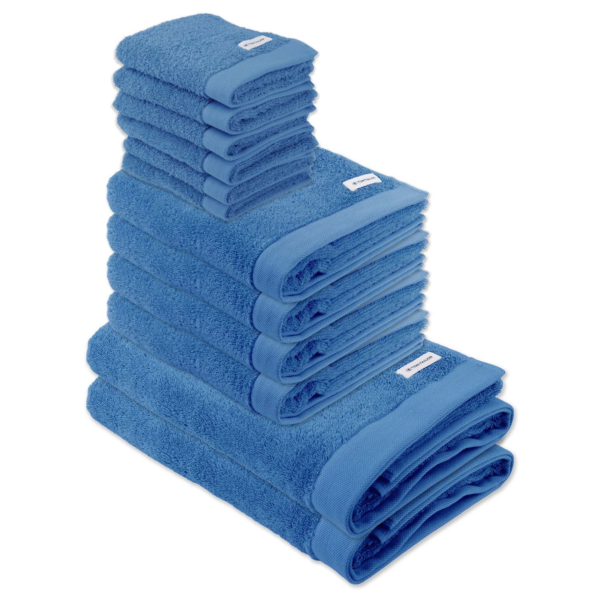 TOM TAILOR Handtuch Unisex Handtuch 12er Pack Baumwolle Color Bath, Frottier (12er Pack, 12-St)