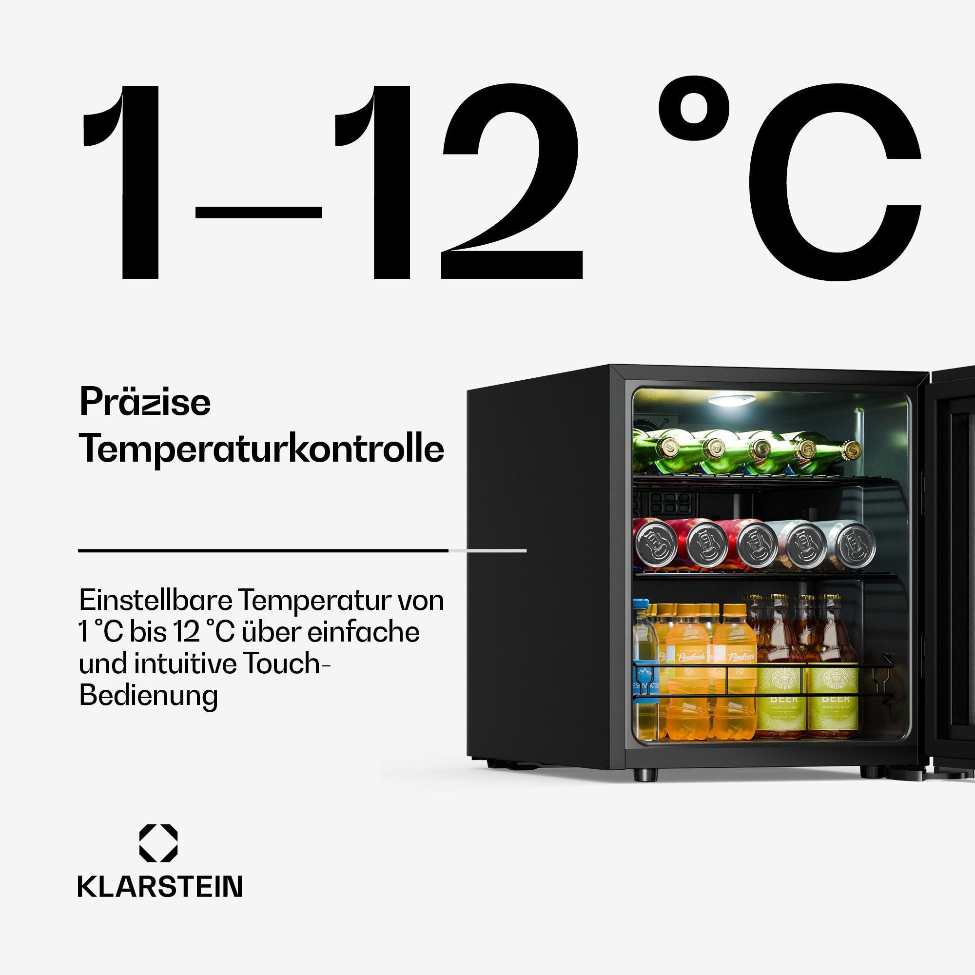 Klarstein Getränkekühlschrank 10048318, 51.5 cm hoch, 43 cm breit – Bild 5 von 5