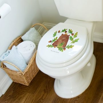 Mr. & Mrs. Panda WC-Sitz Bär König - Weiß - Geschenk, Klobrille, Toilette, Toilettendeckel, Va (1-St), Leises Schließen