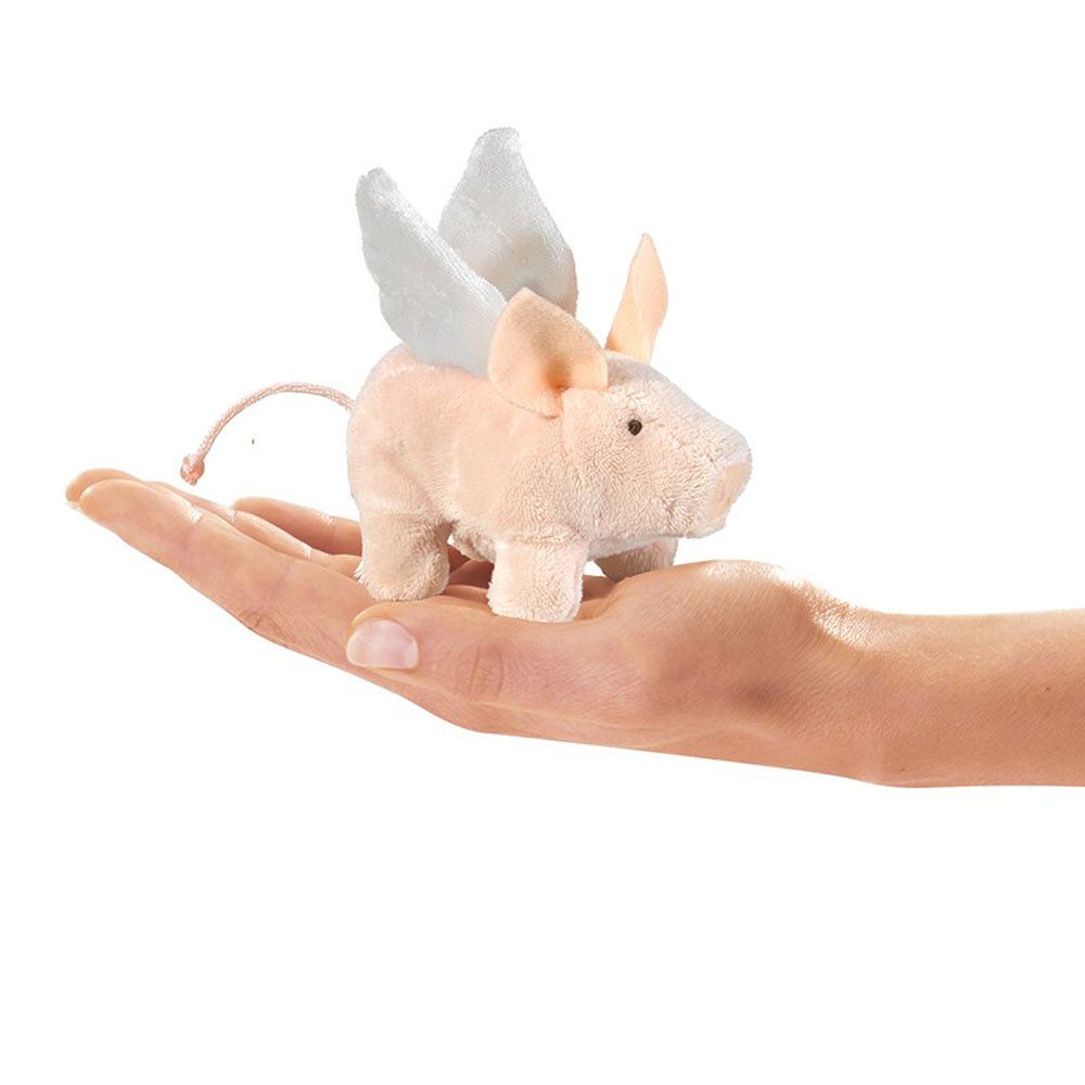 Folkmanis Handpuppen Fingerpuppe Folkmanis Fingerpuppe mini Schwein mit Flügeln 2685 (Packung)