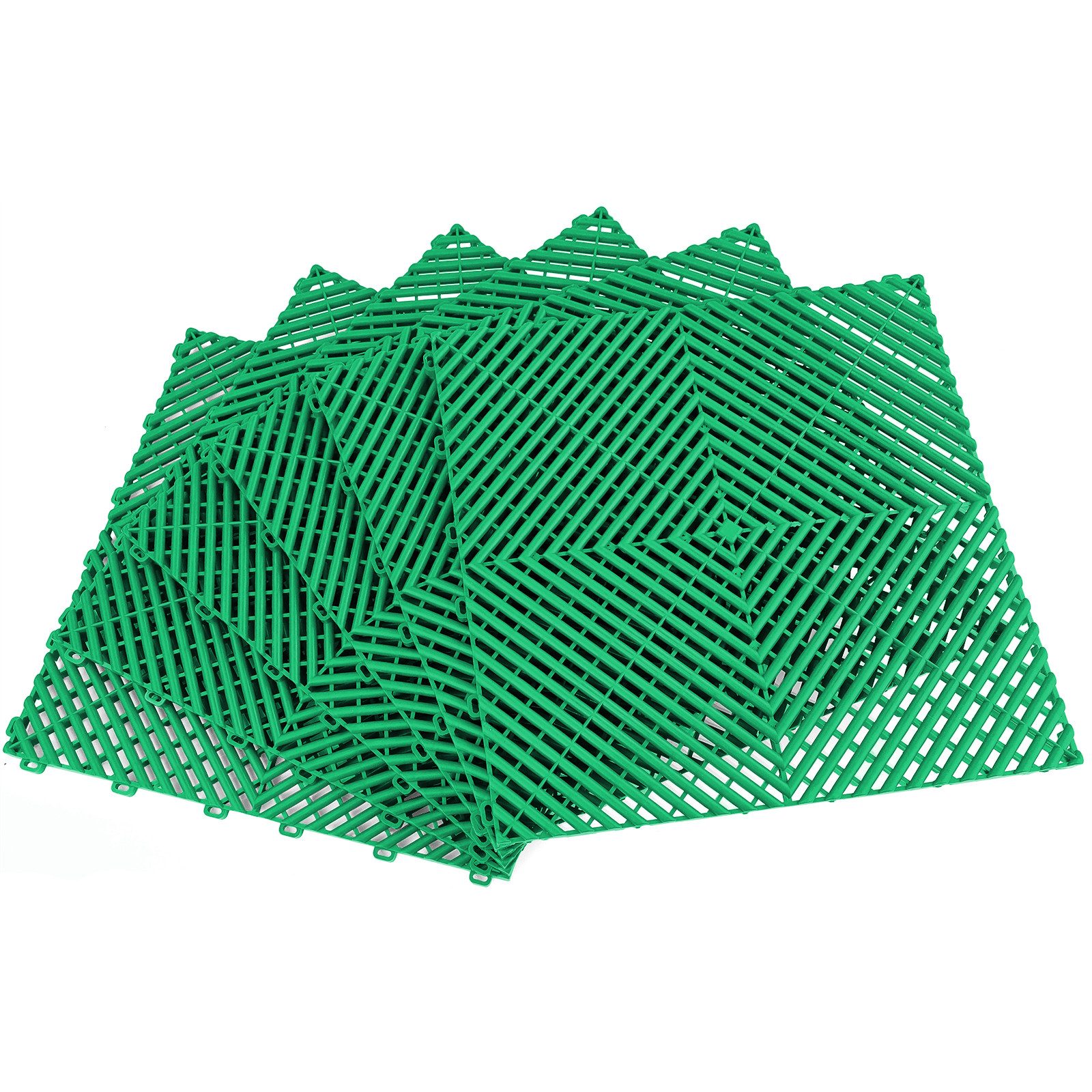 RAMROXX Klickfliesen Performance Bodenfliese Garagenboden Grün 40x40cm 6 Stück 0,96qm