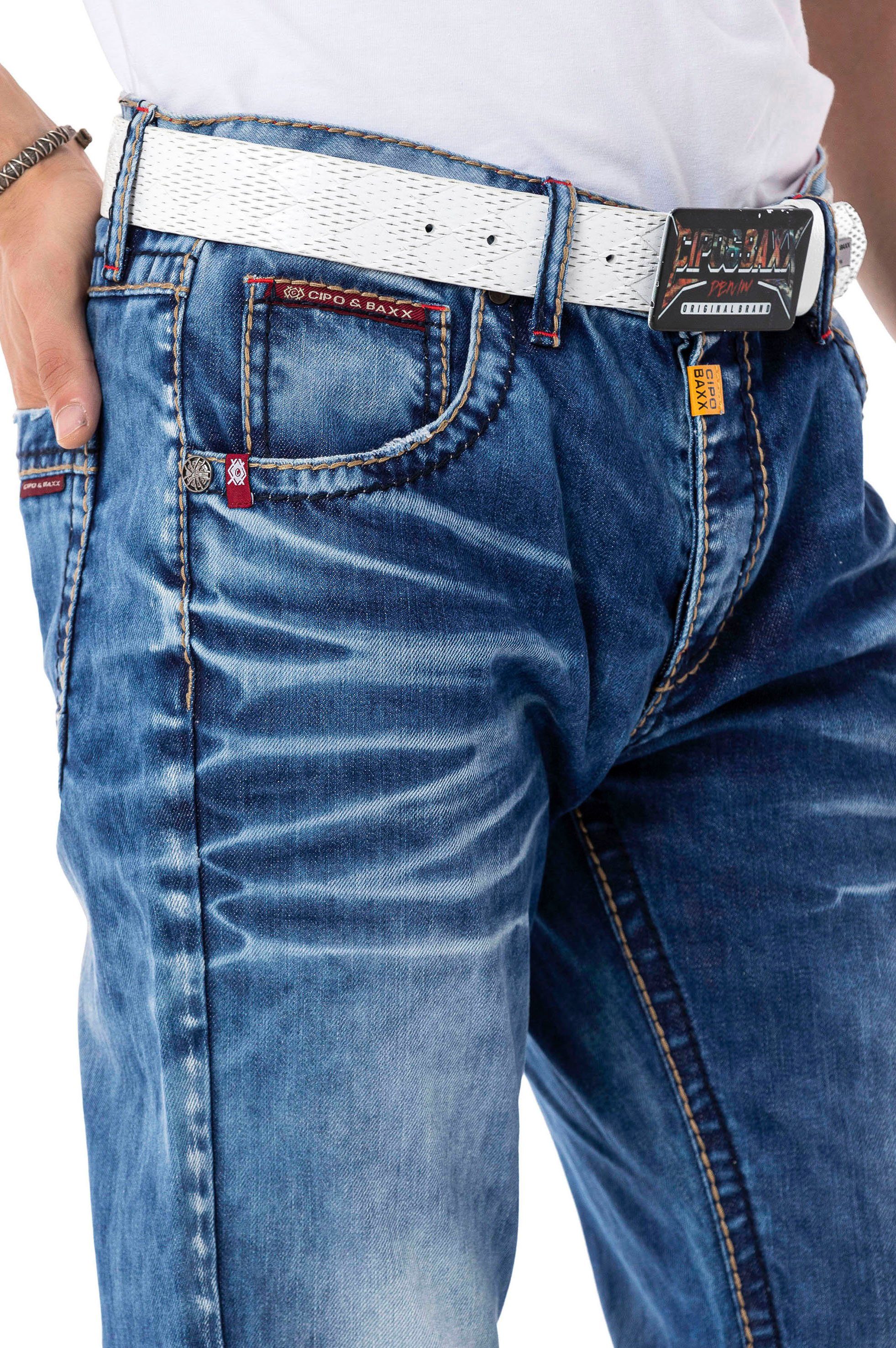 Cipo & Baxx Jeans Regular Fit Herren Hose Luxury 523 Blau
