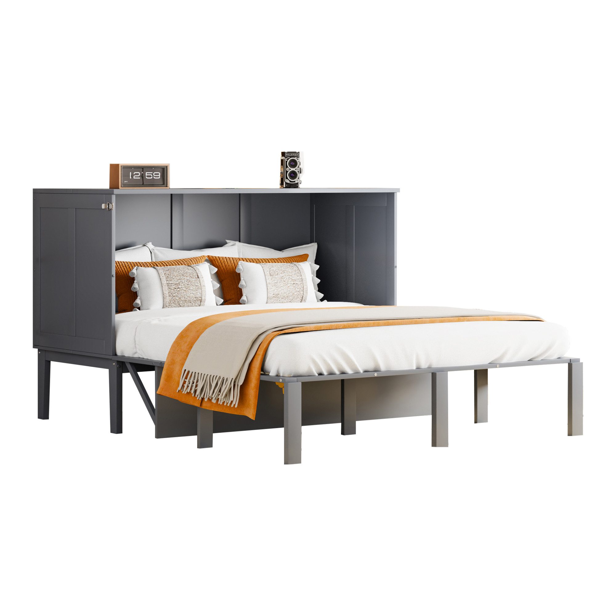 Flieks Schrankbett Holzbett Doppelbett Klappbett 140x200cm günstig online kaufen