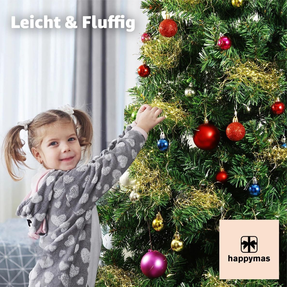 happymas Lametta Engelshaar für Weihnachten & Advent als Dekoration & Deko ca. 15 Gramm