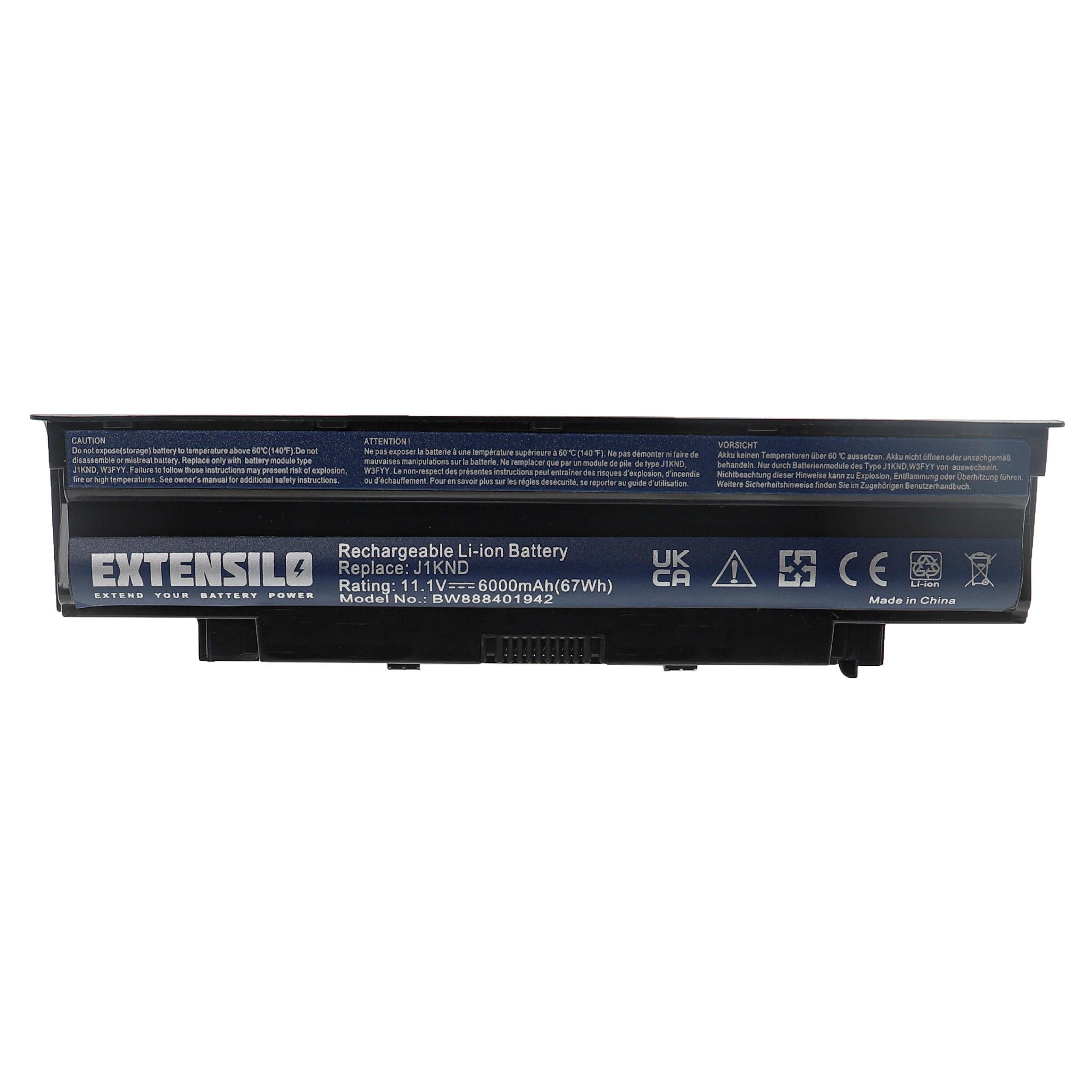 Extensilo passend für Dell Inspiron 14R N4010D-158, 14R N4010D158, 14R Laptop-Akku 6000 mAh