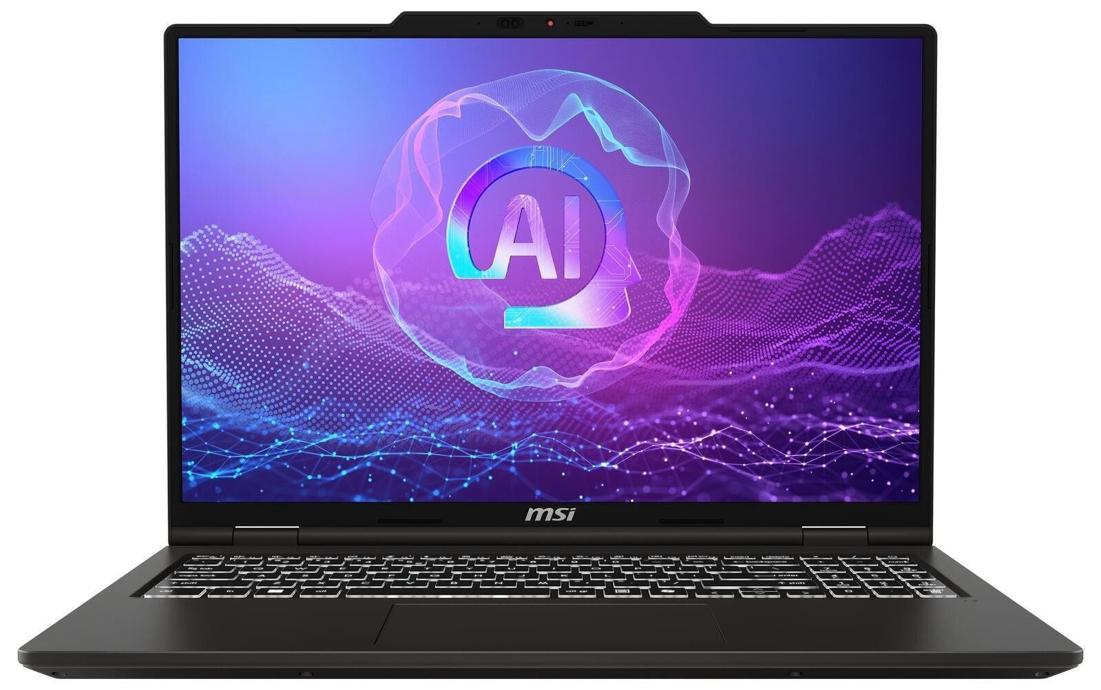 MSI Venture A16 AI+ A3HMG Ryzen AI 5 340 OLED Display, 2K 16 GB RAM Notebook (40,6 cm/16 Zoll, AMD Ryzen AI 5 340, Radeon 840M, 512 GB SSD, Fingerabdrucksensor, Webcam-Abdeckung, Wi-Fi 6E, LAN, HDMI)