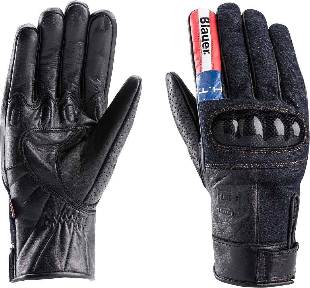 Blauer Motorradhandschuhe Combo Carbon Denim USA Motorradhandschuhe