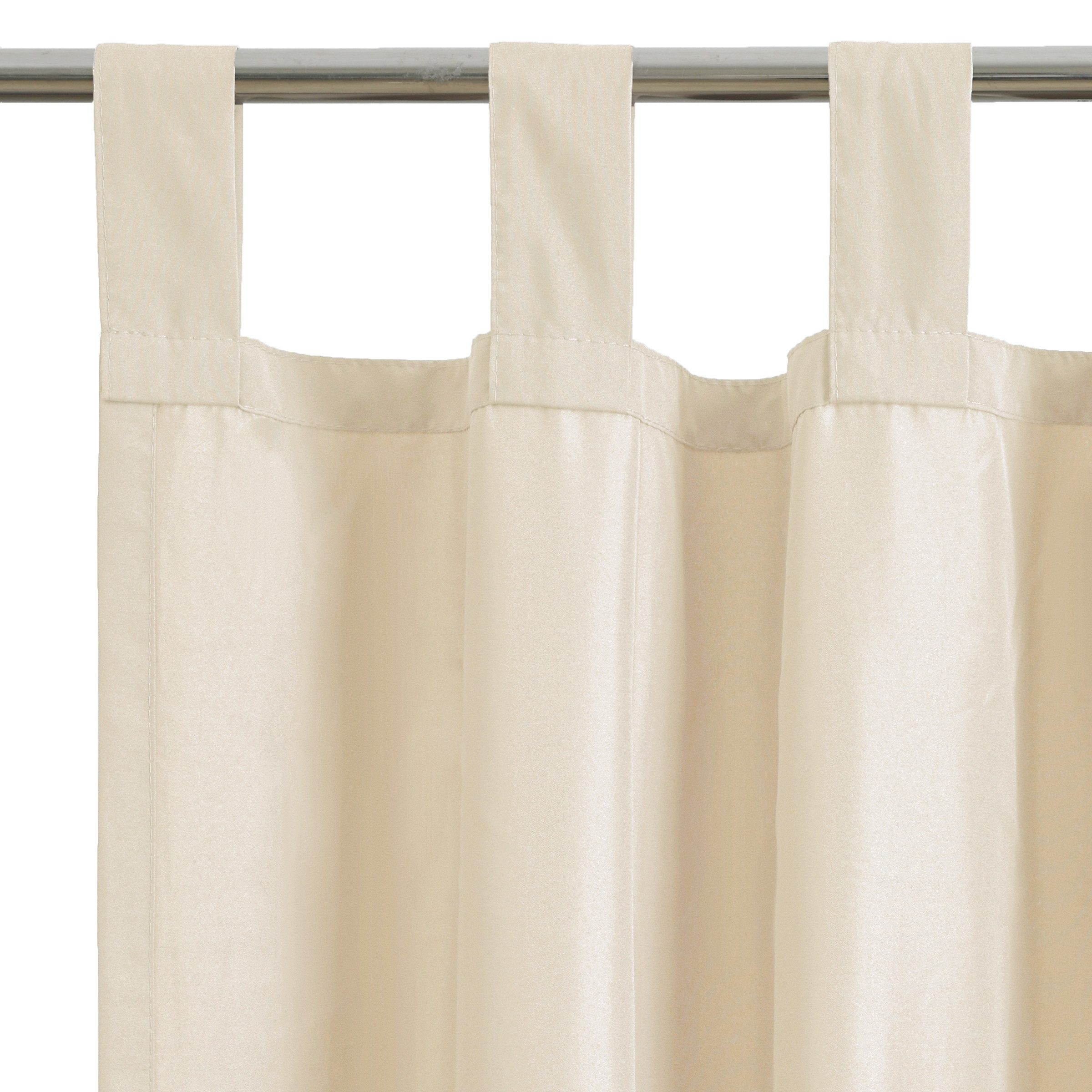 OTTO home Vorhang Parry (2 St), Schlaufen, blickdicht, Polyester, 2-er Set, blickdicht, monochrom, basic