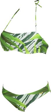 Arena Bügel-Bikini WOMEN'S BIKINI BANDEAU ALLOVER LEAF MULTI