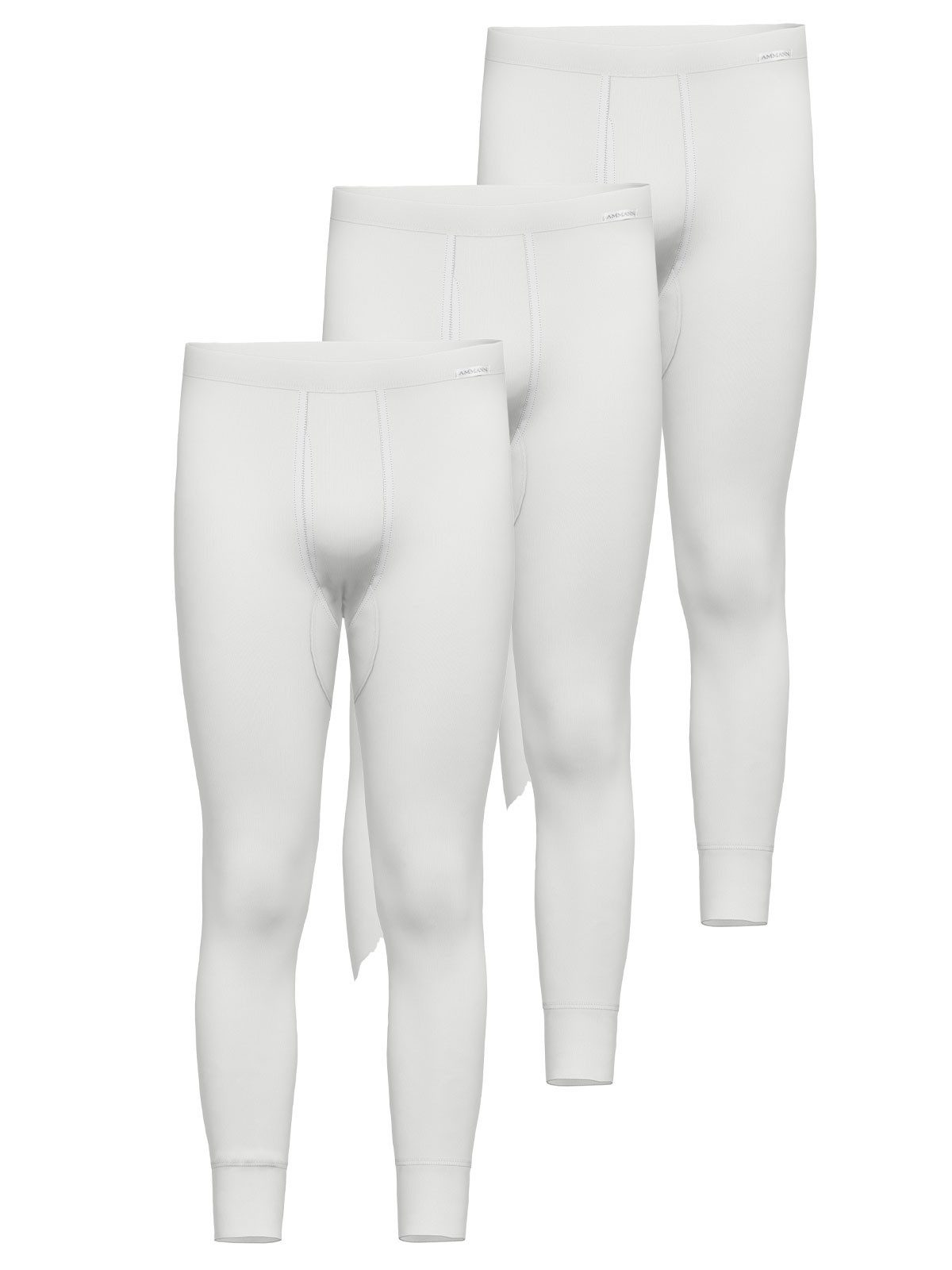 Ammann Lange Unterhose 3er Pack Hose lang mit Eingriff Day Classic / Fein (Packung, 3-St) mit eingriff
