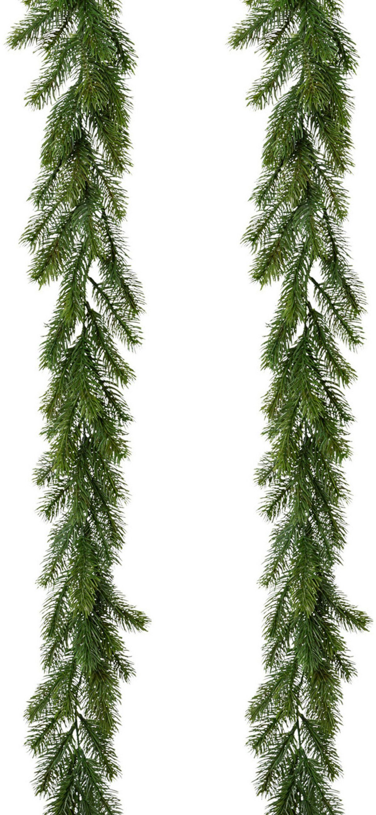 Winterliche Kunstpflanze Weihnachtsdeko, Weihnachtsgirlande Tanne, Creativ green, Girlande, Länge 120 cm, 2er-Set