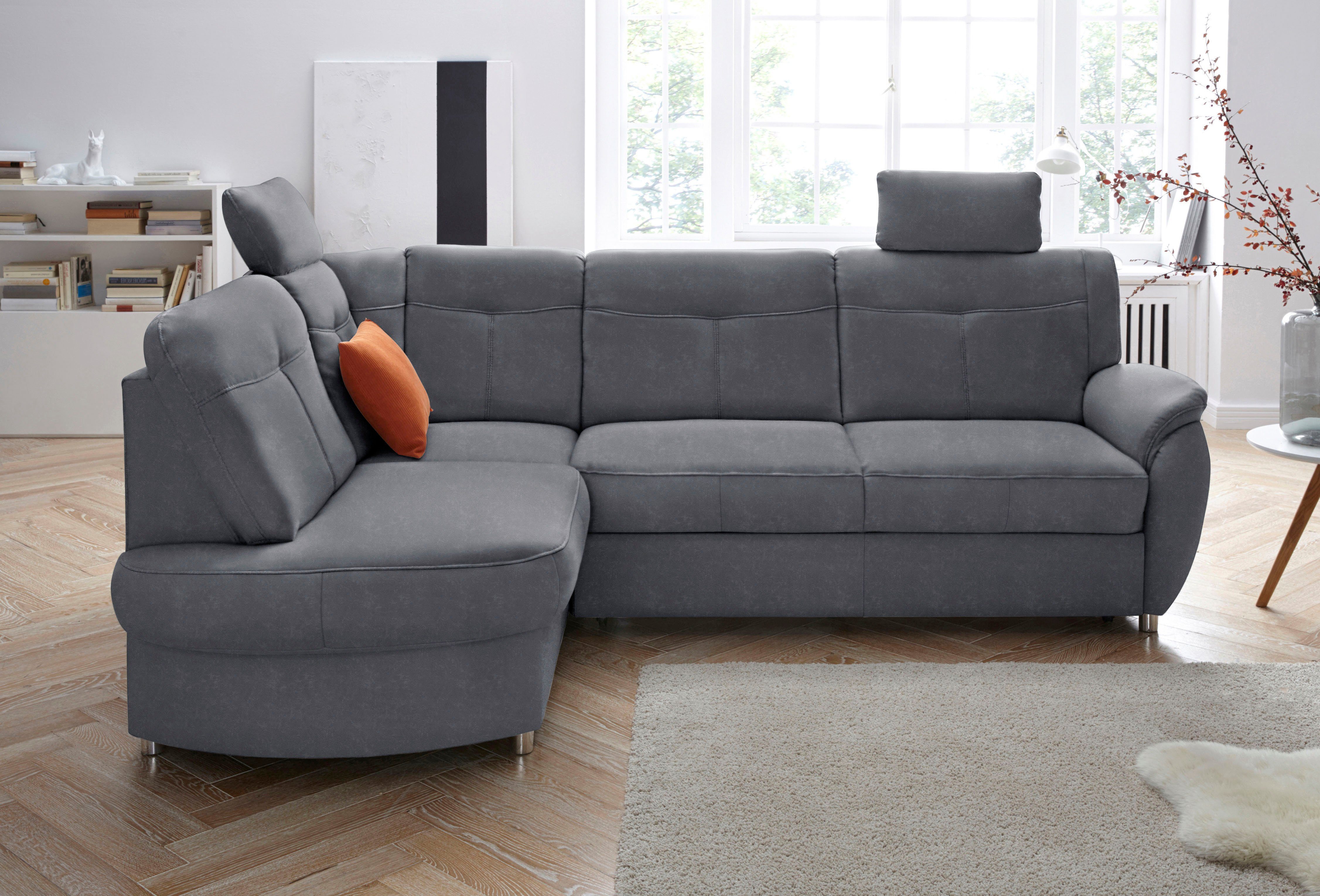 sit&more Ecksofa Sonoma L-Form, wahlweise mit Bettfunktion und Bettkasten