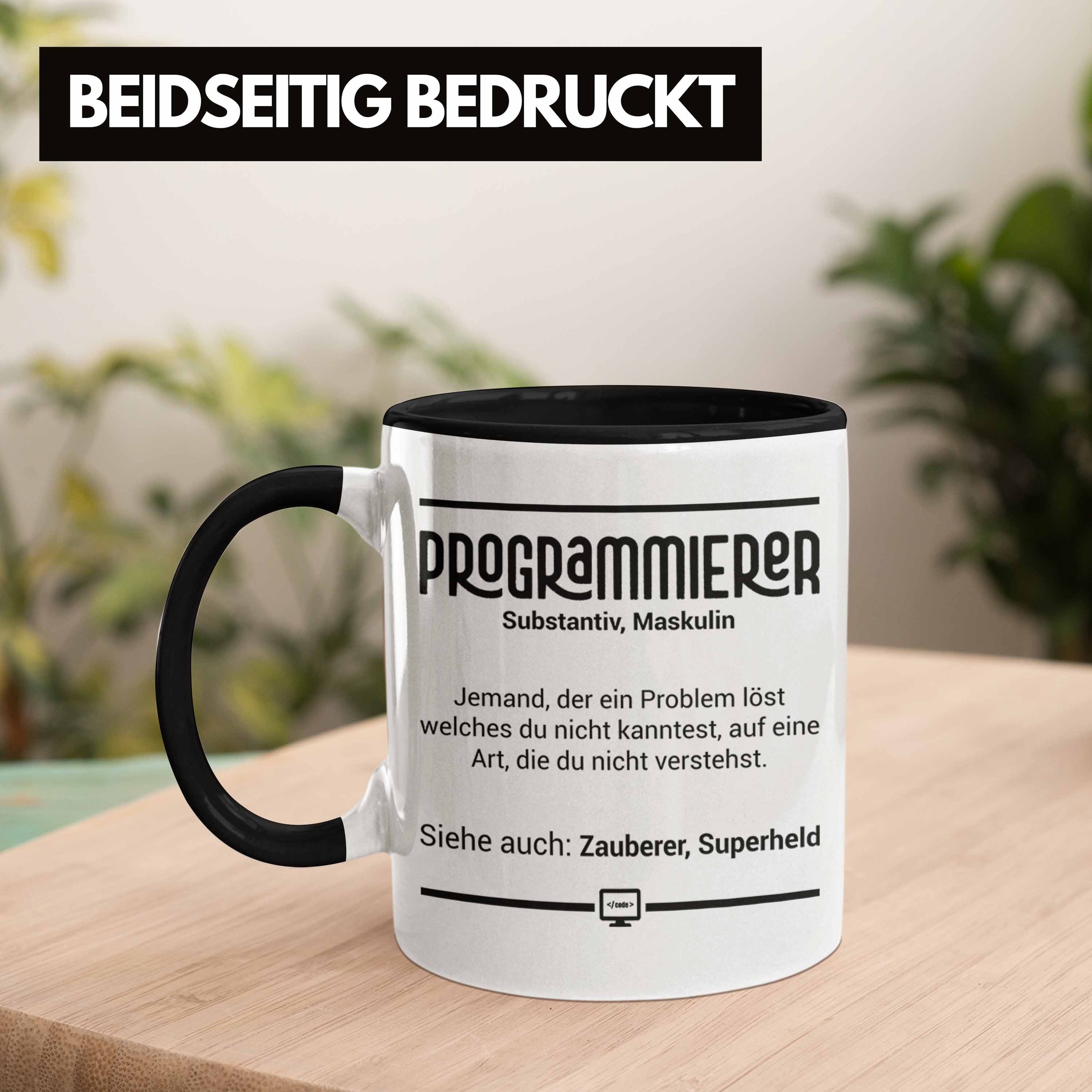 Nerds Coder Tasse Tasse Geschenk Schwarz Trendation für Programmierer Softwareentwickler Gesch