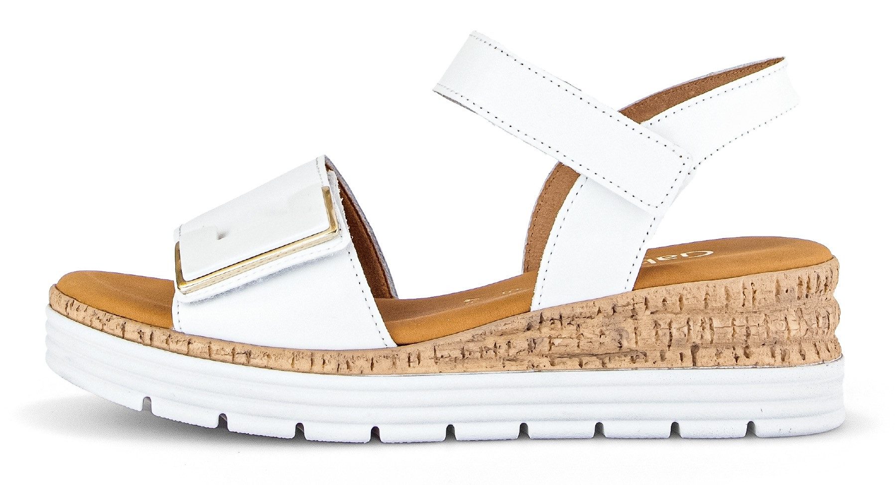 Gabor GENUA Keilsandalette, Keilabsatz, Sommerschuh, Sandale mit Klettverschlüssen, Weite G
