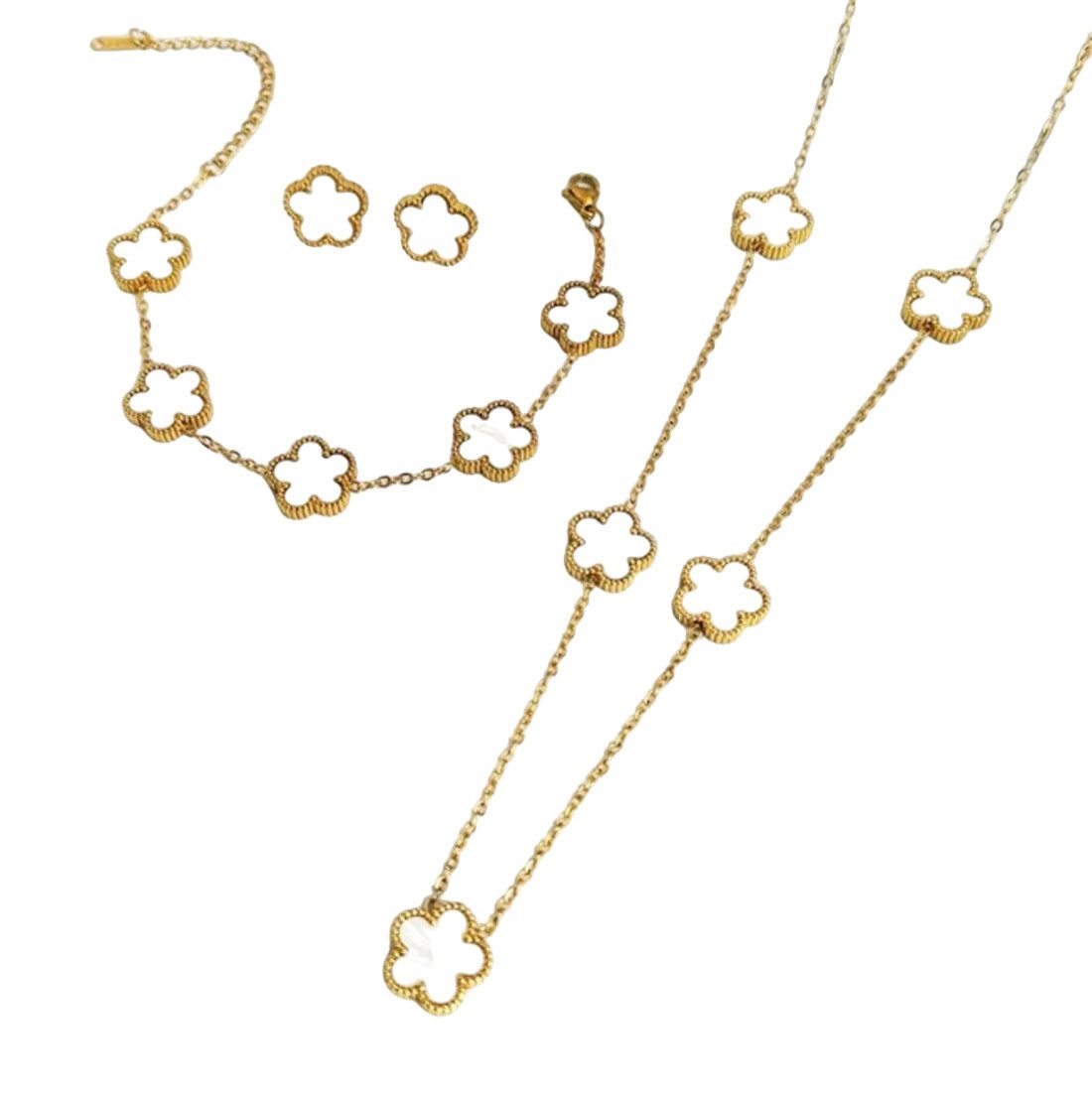 Lale Collection® Schmuckset Gold Kleeblatt Schmuck-Set günstig online kaufen