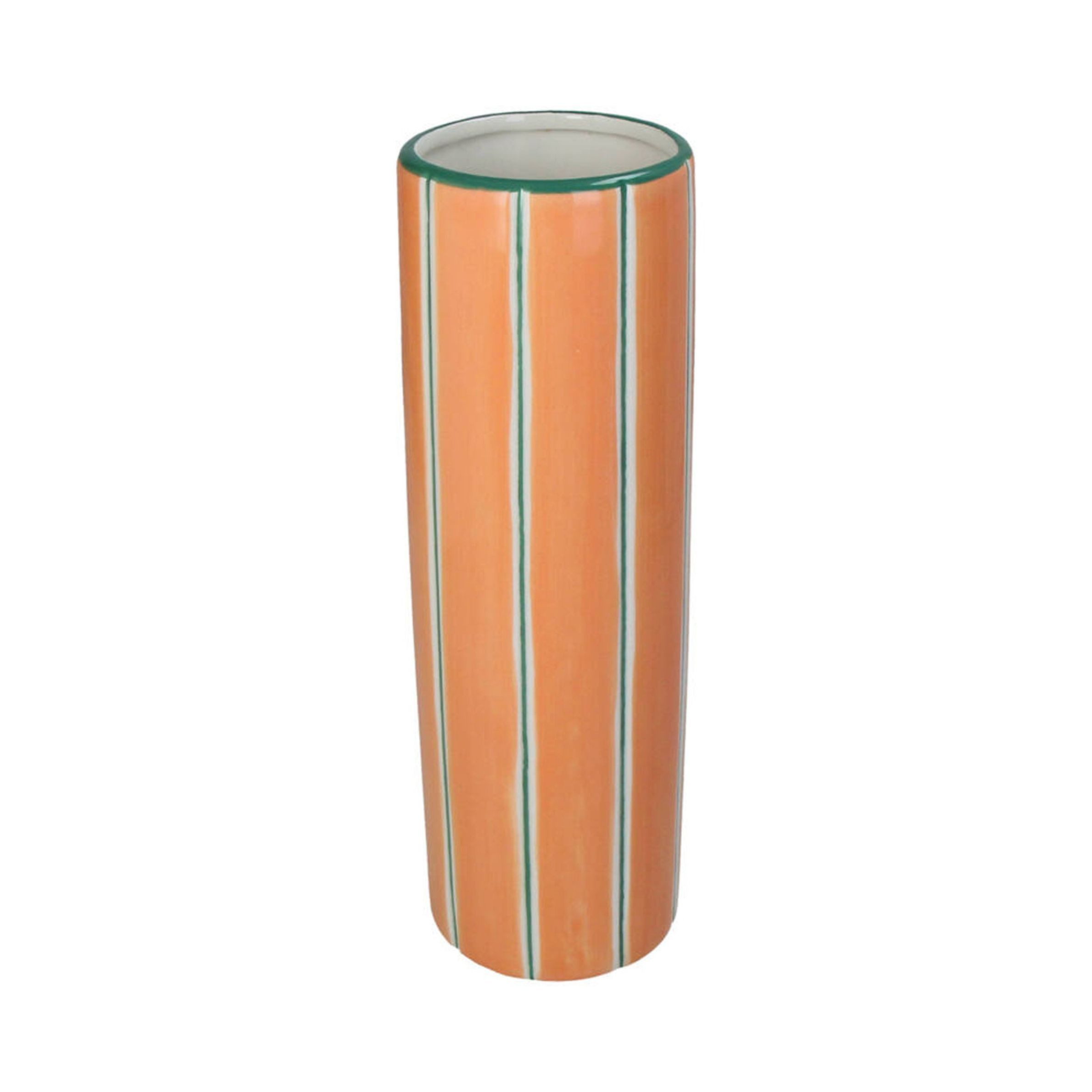 Kersten BV Windlicht Vase STRIPES orange, Ø9x28cm
