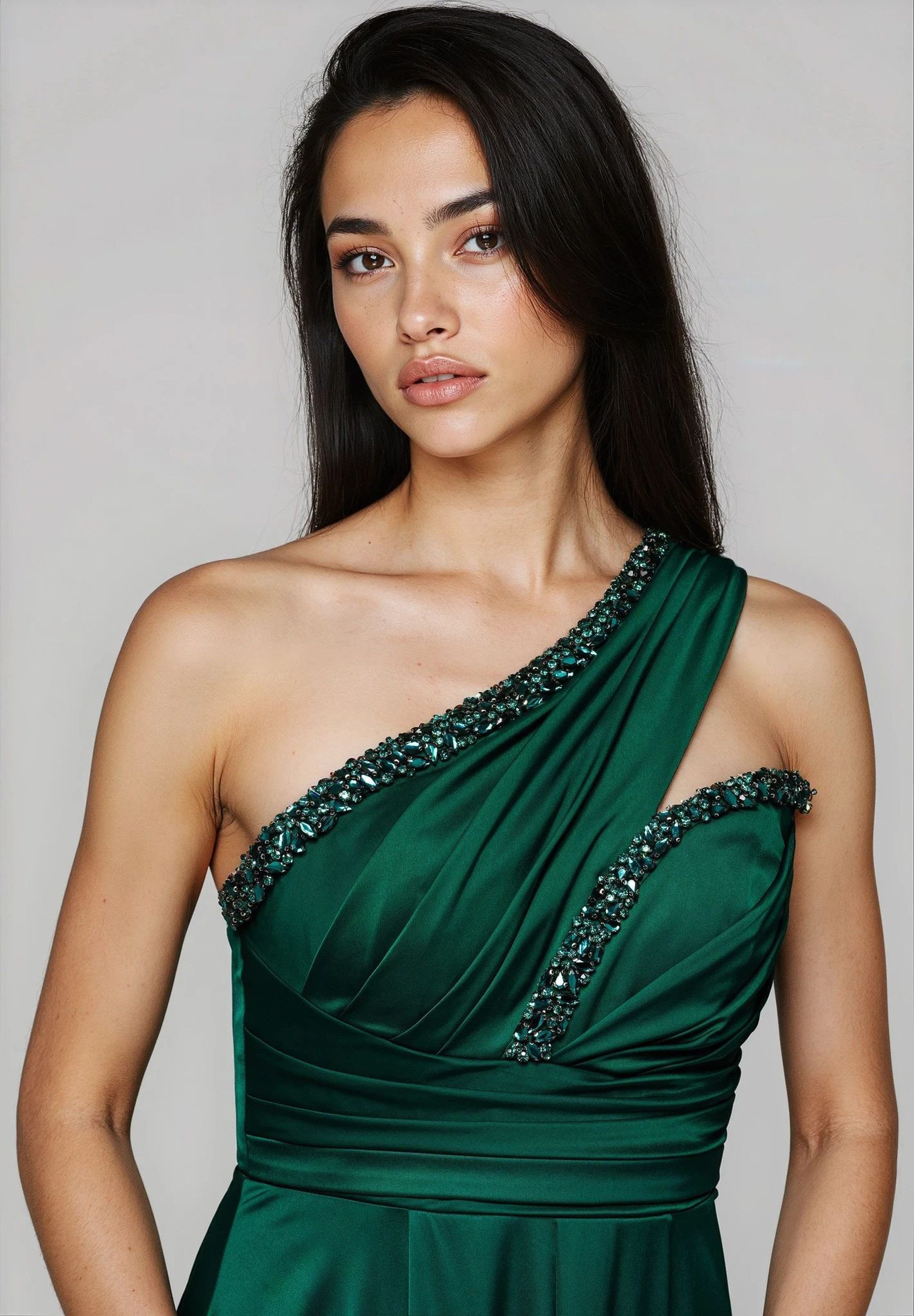 OMBRE Abendkleid Elegantes Abendkleid mit hohem Schlitz günstig online kaufen