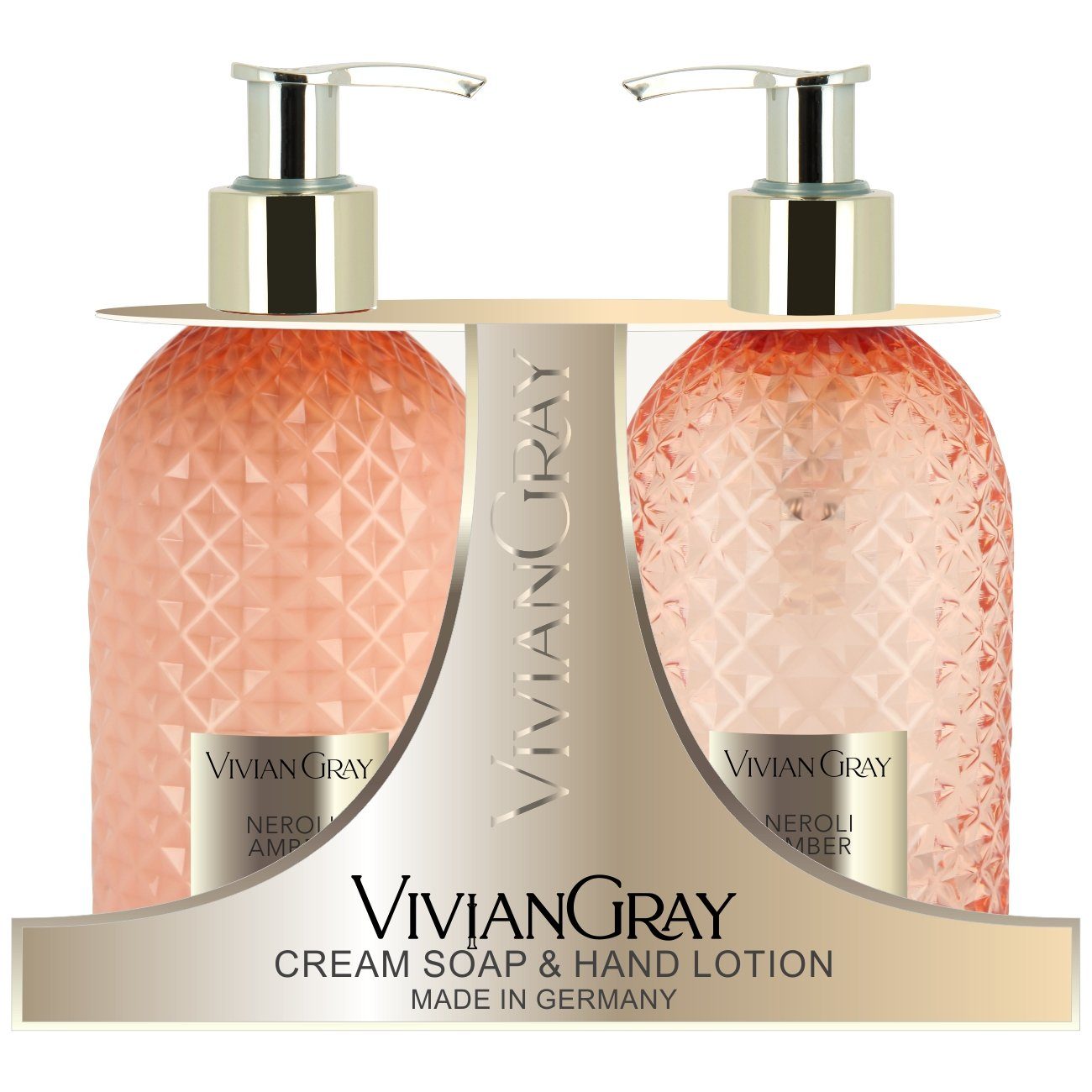VIVIAN GRAY Hautreinigungs-Set Cremeseife & Hand Lotion Neroli & Amber