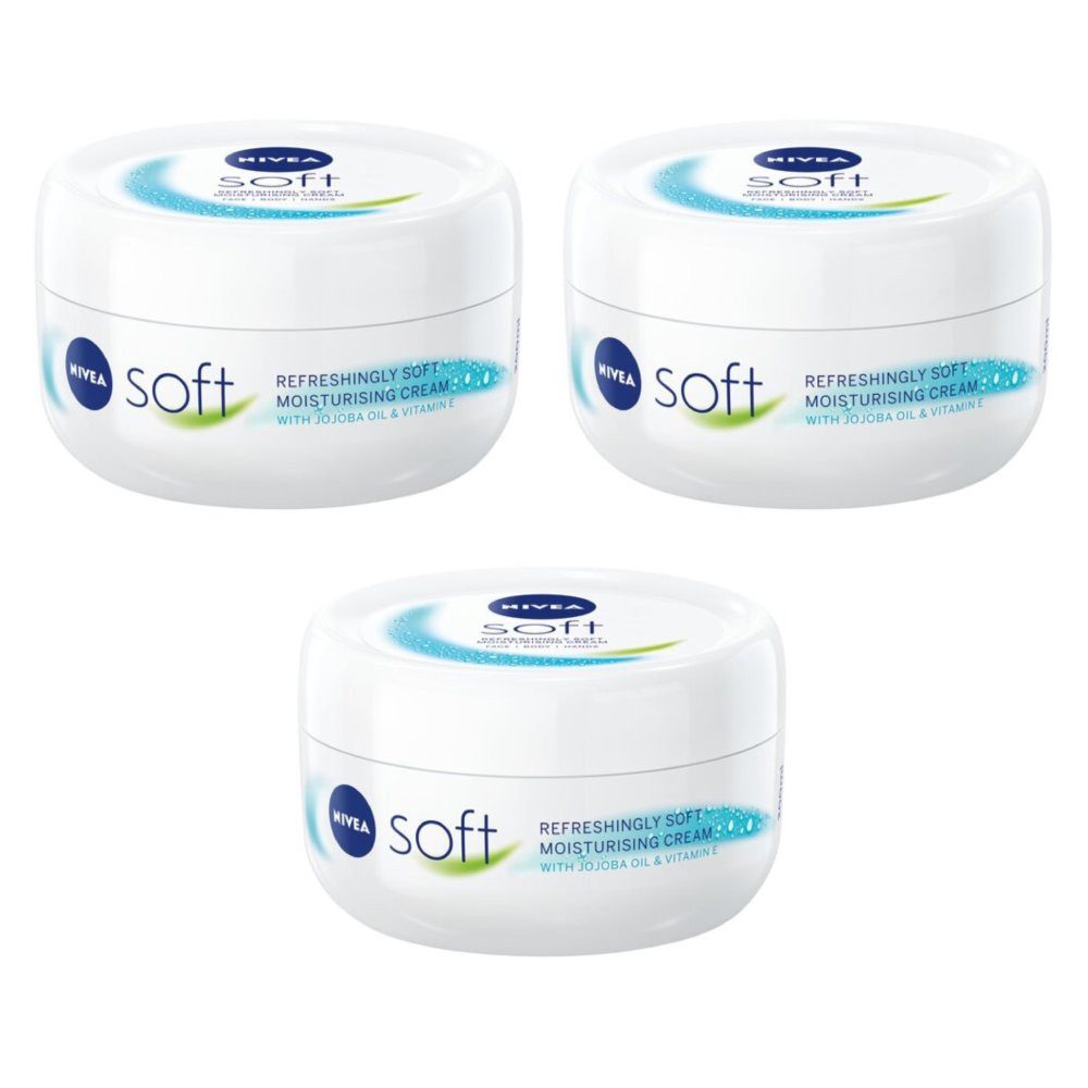 Körpercreme Soft erfrischende Feuchtigkeitscreme für Gesicht, Körper & Hände 200ml