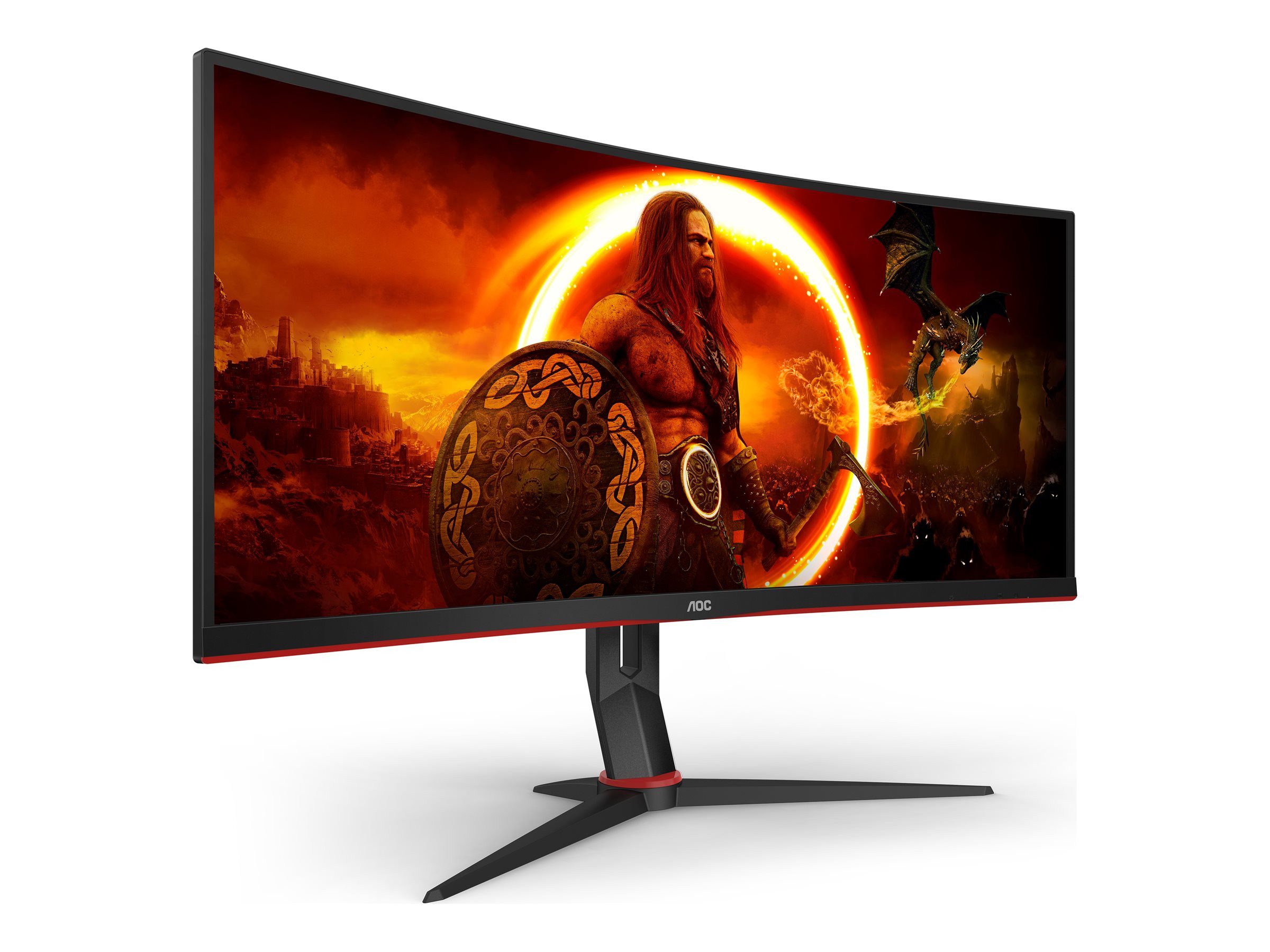 AOC CU34G2XP/BK Curved-Gaming-LED-Monitor (86,4 cm/34 ", 3440 x 1440 px, UWQHD, 1 ms Reaktionszeit, 180 Hz, Höhe, Drehung, Neigung)