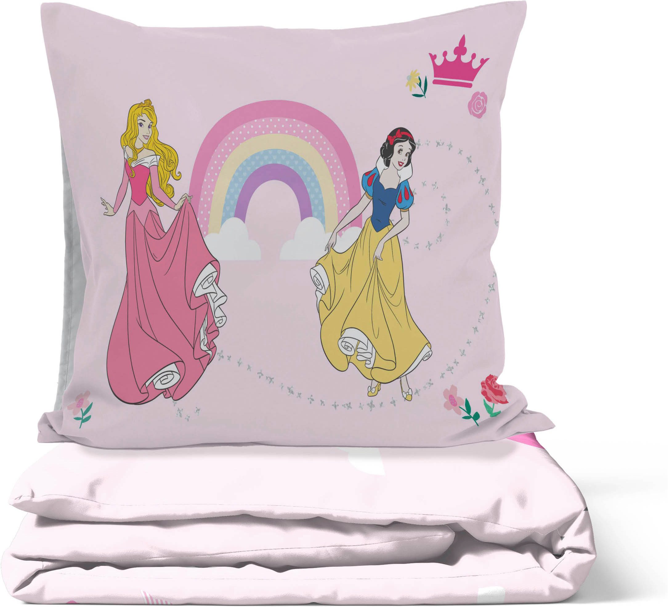 Disney Kinderbettwäsche Disney Princess Rainbow, Linon, 2 teilig, 100% Baumwolle – Bild 5 von 5