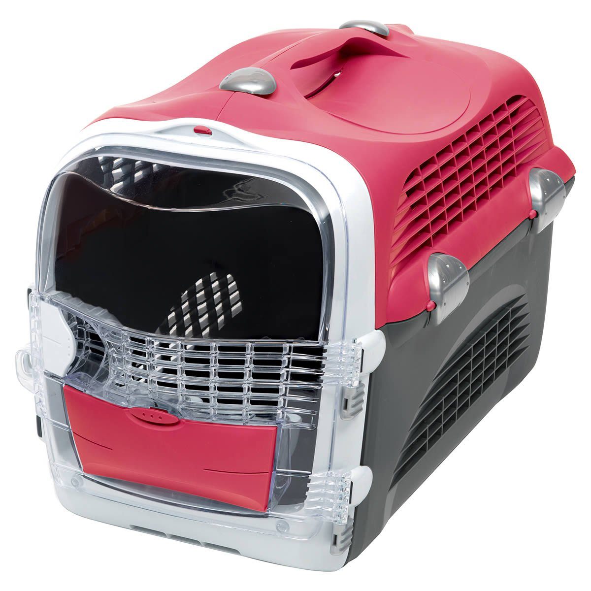 Catit Tiertransportbox Cabrio Transportbox rot/grau