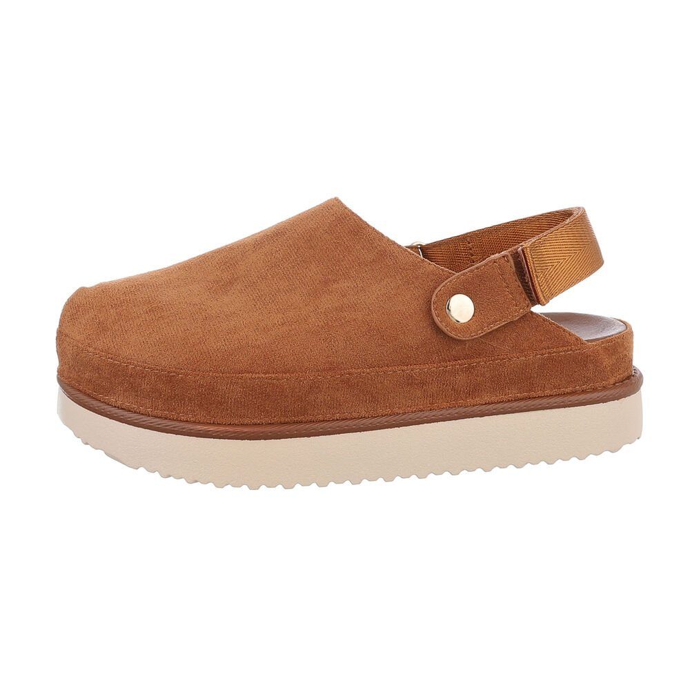 Ital-Design Komfortable Freizeit-Schuhe im modernen Design Plateausandalett günstig online kaufen
