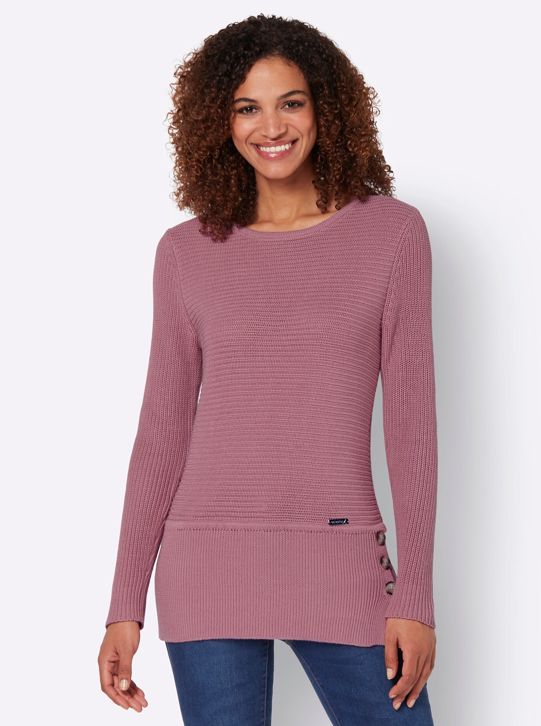 Strickpullover Rundhalspullover