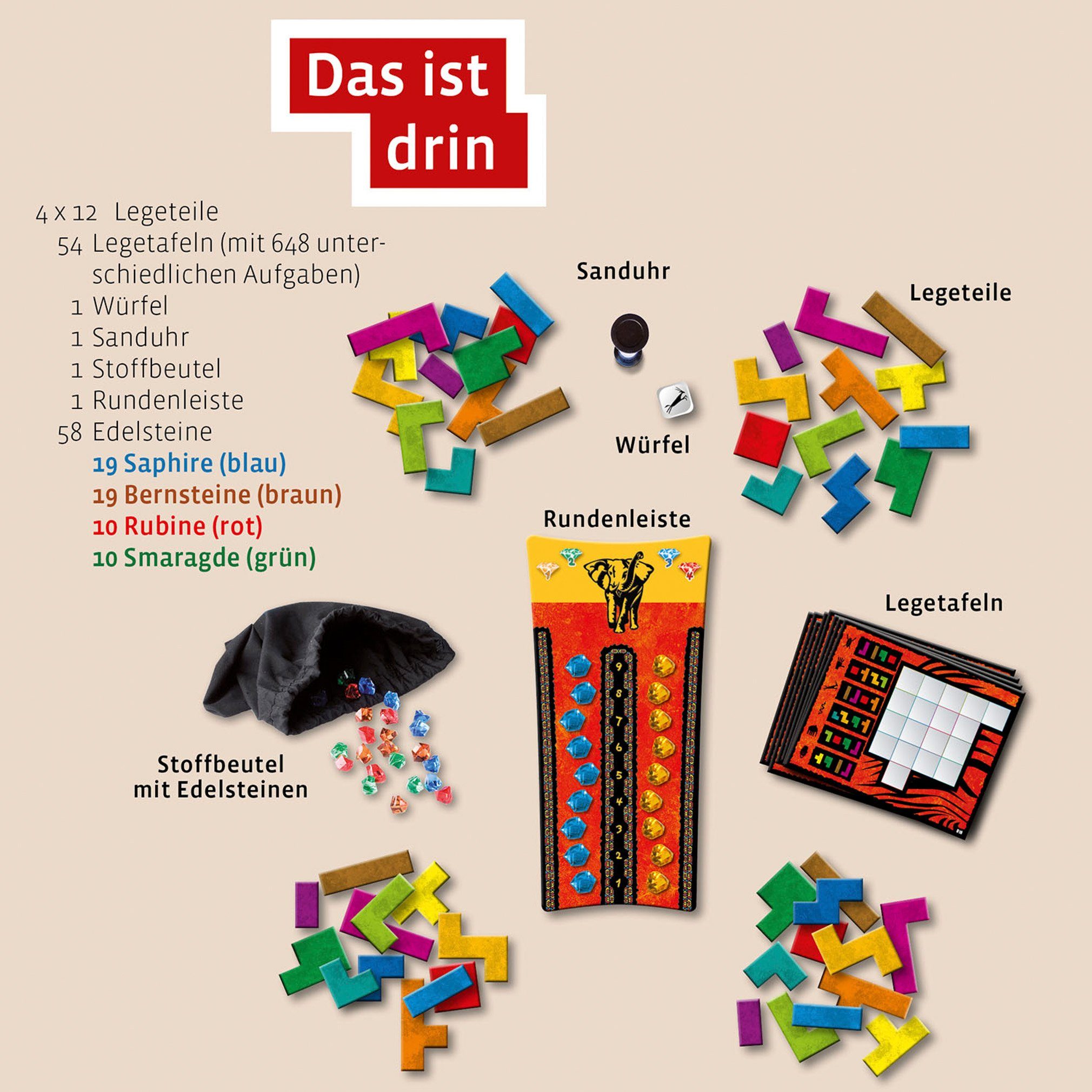 Kosmos Spiel Ubongo! Classic 2022, Familienspiel, Made in Germany