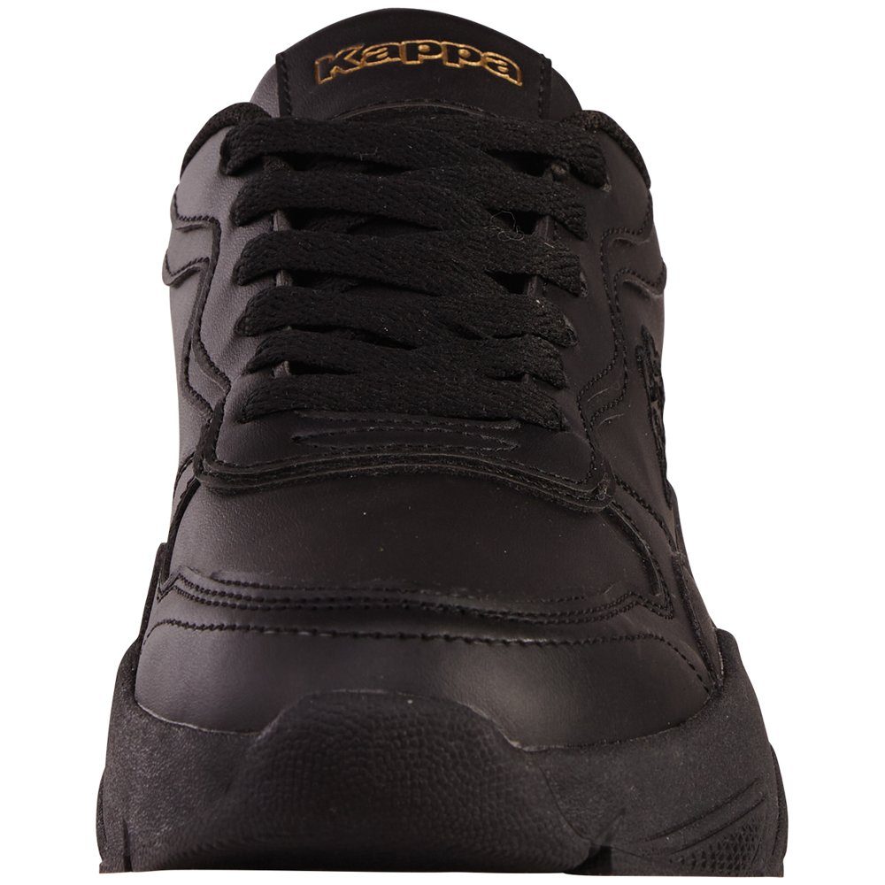 Obermaterial Sneaker aus black-gold pflegeleichtem - Kappa