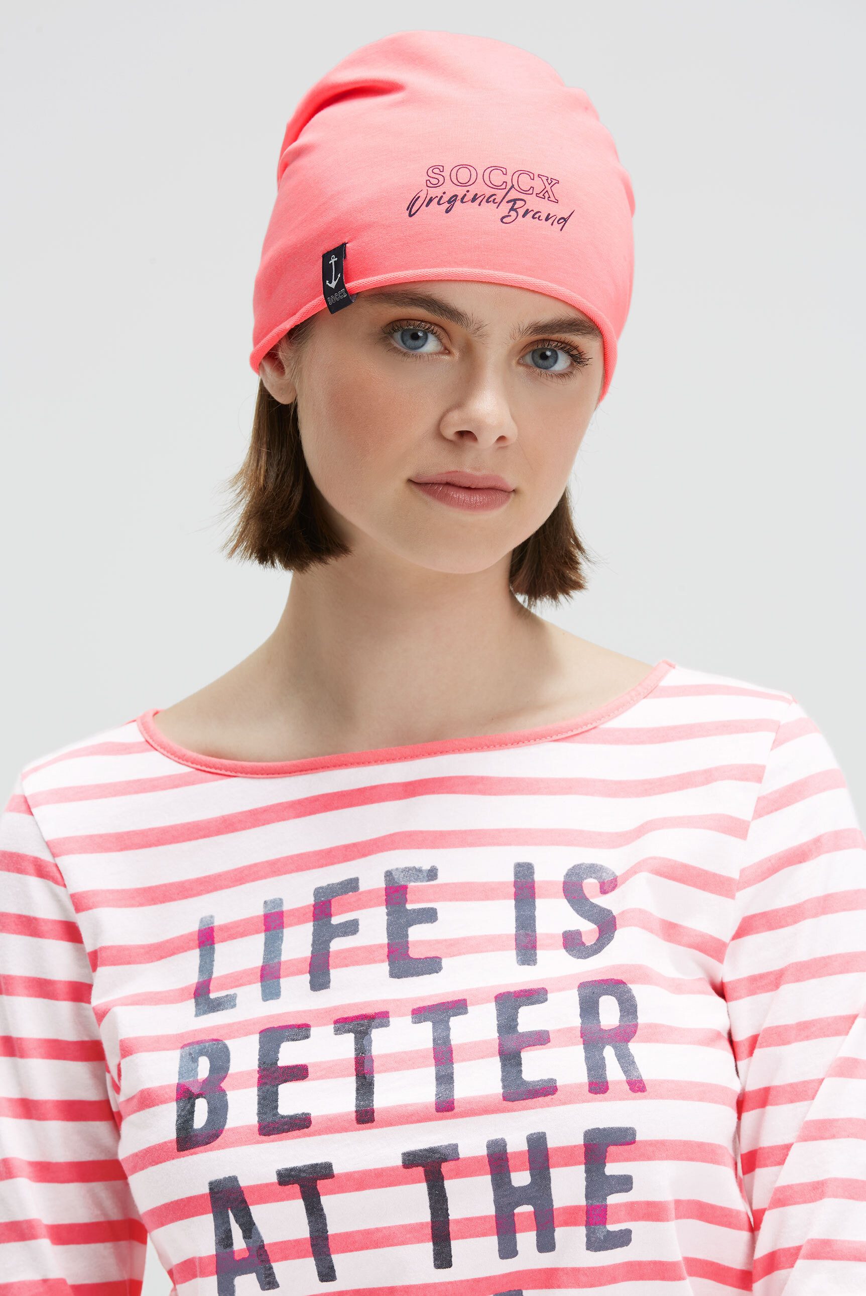 SOCCX Beanie mit Rollsaum günstig online kaufen