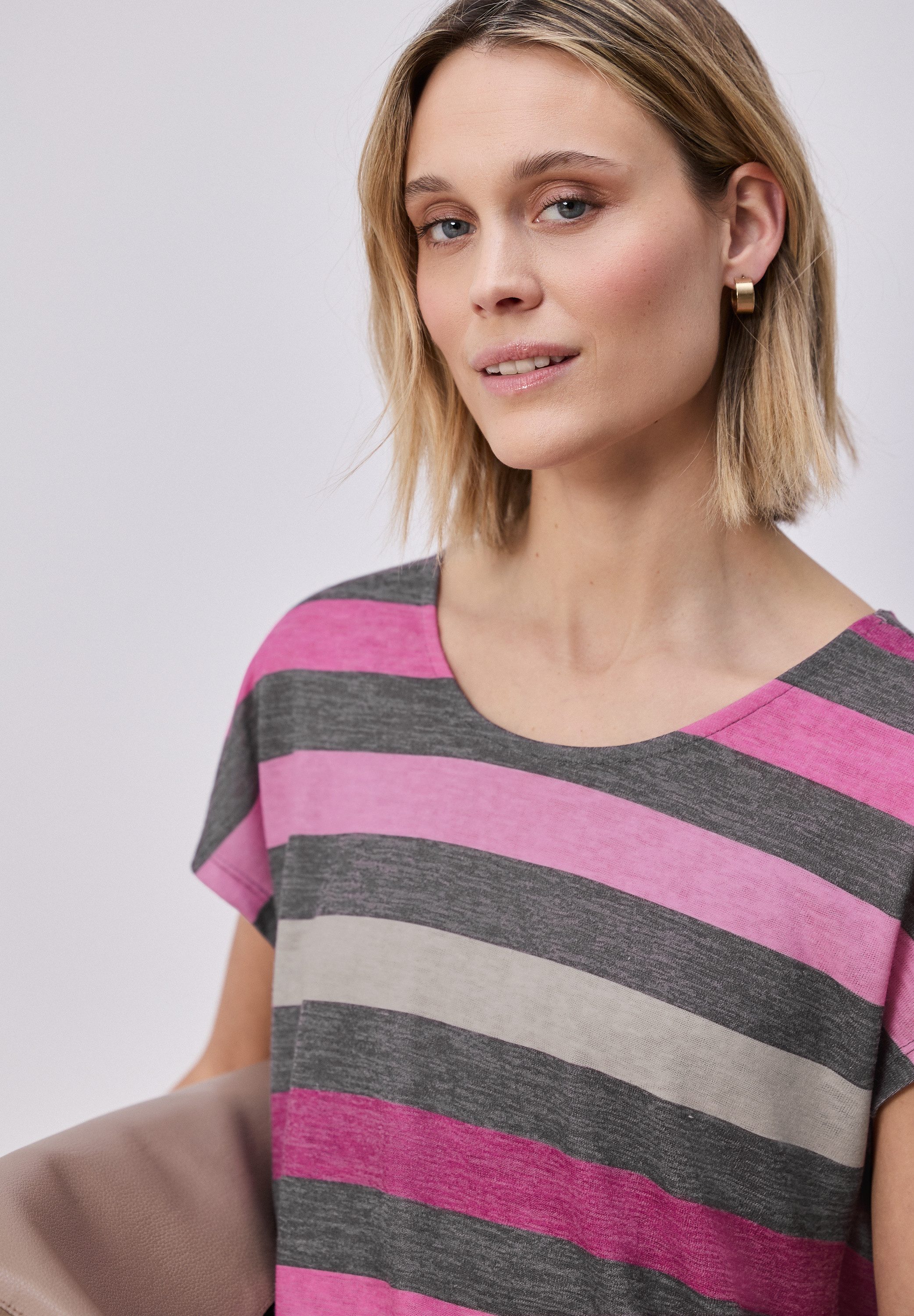 STREET ONE Shirttop mit Streifen Muster