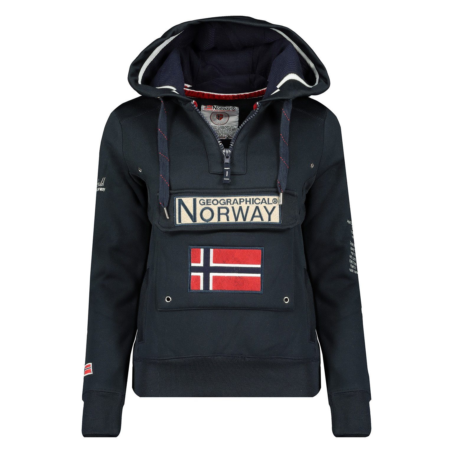 Geographical Norway Kapuzenpullover Gymclass by leyoley mit großer Bauchtasche und warmer Kapuze