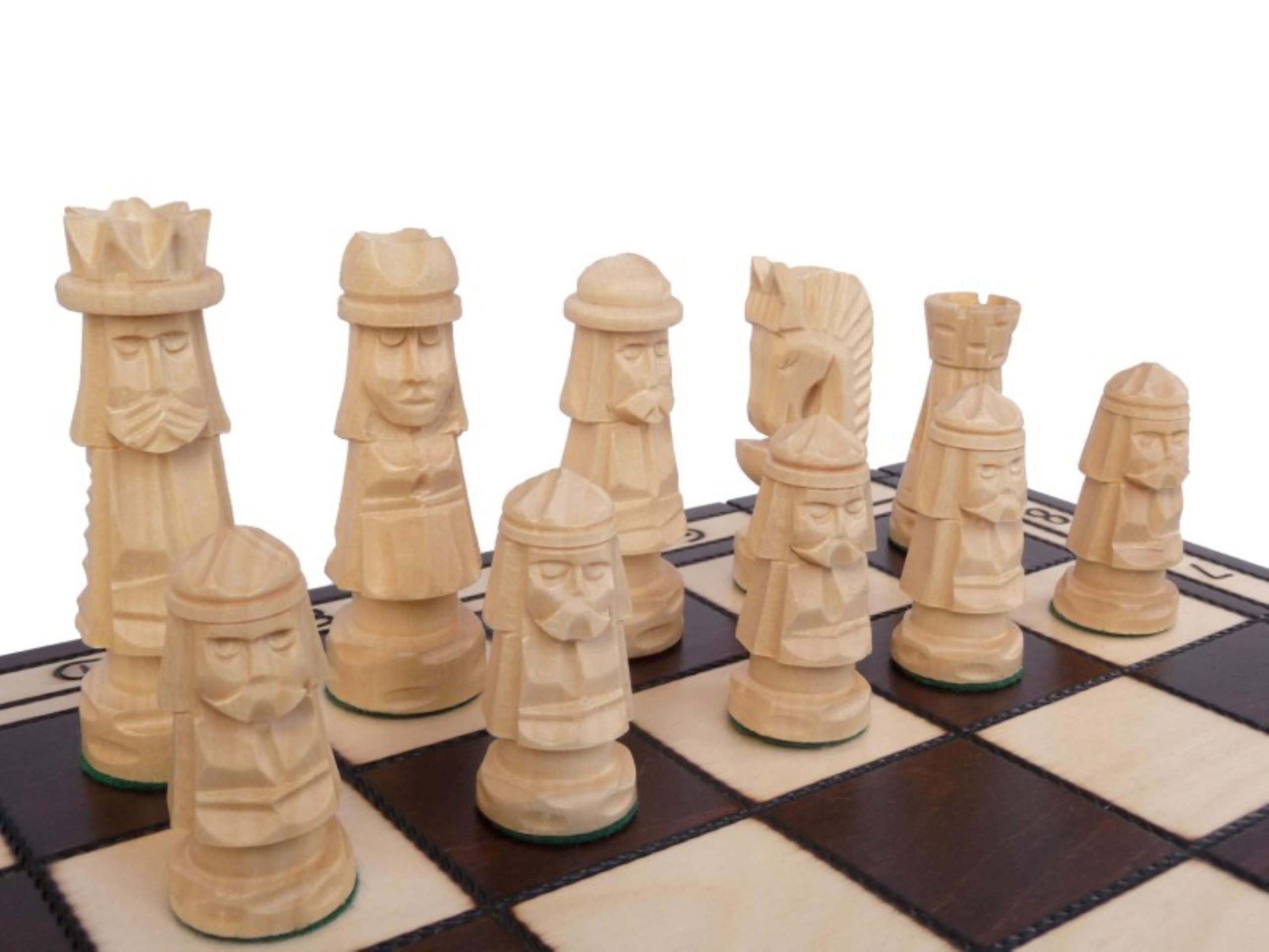 Holzprodukte Spiel Schach Schachspiel SET Schachbrett 50 x 50 cm HANDGESCHNITZT NEU Holz