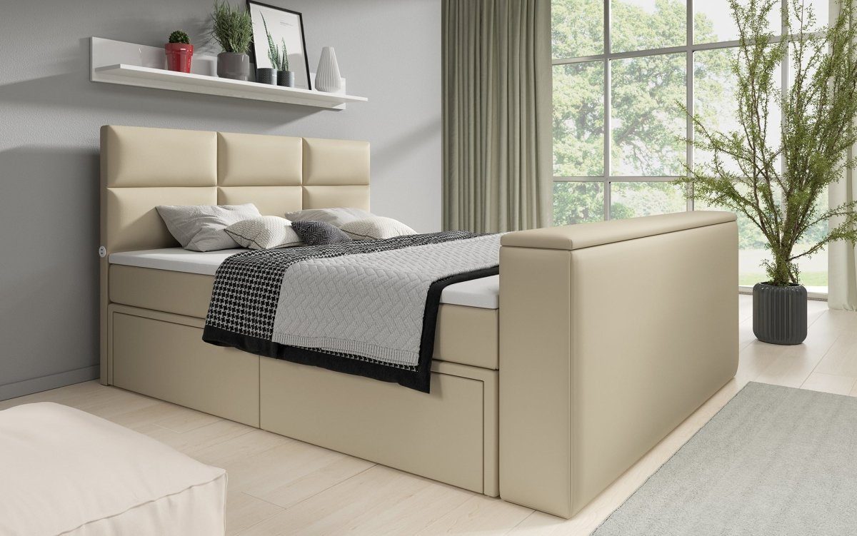 Luxusbetten24 Boxspringbett Citaro, mit TV Lift, günstig online kaufen