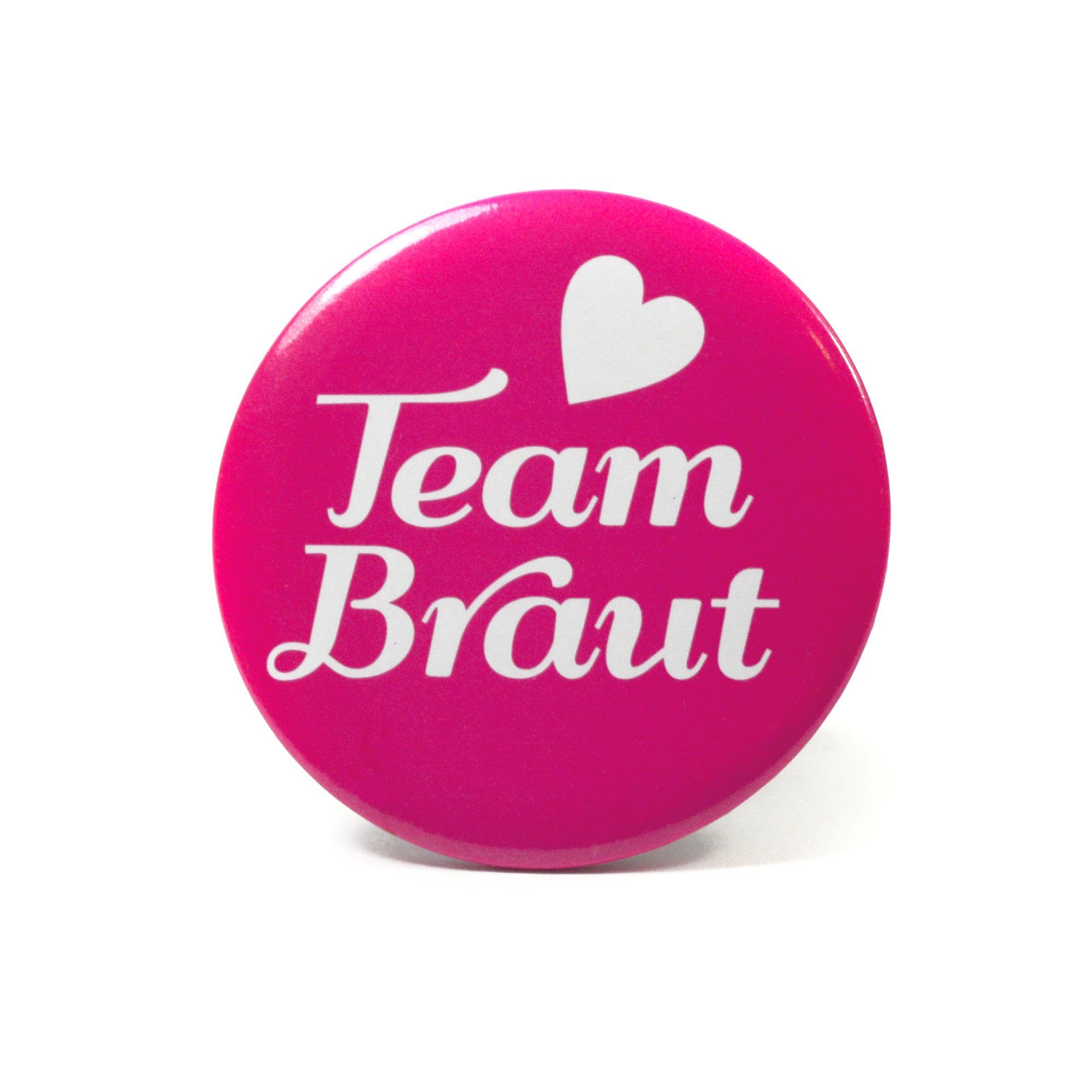 Frau WUNDERVoll Papierdekoration JGA pink, Button Gruppenset Braut Team
