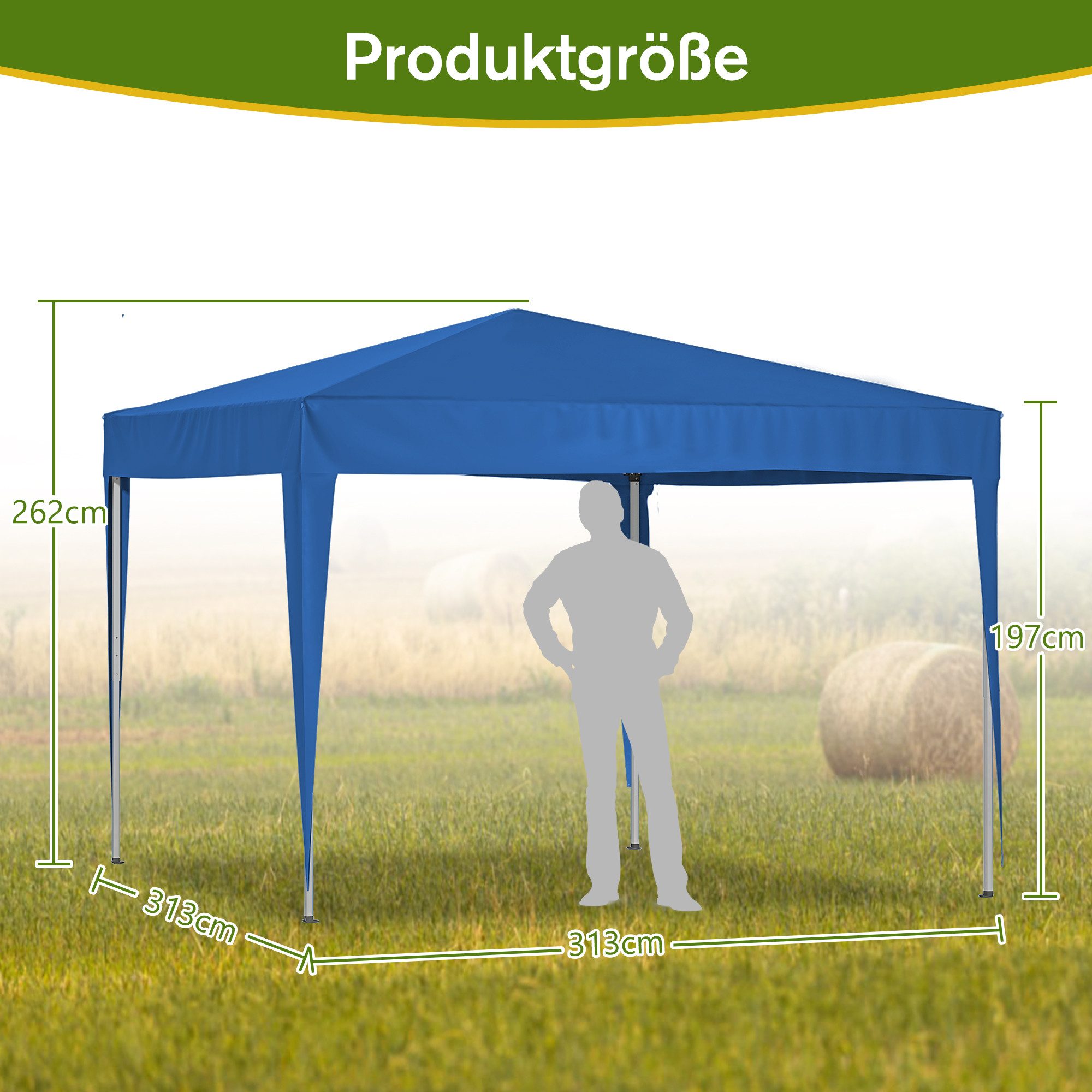 Thanaddo Faltpavillon 3×3m Pop-Up Faltpavillon,Gartenpavillon,faltbar Party günstig online kaufen