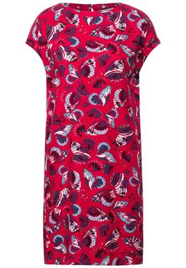 Cecil Maxikleid Cecil Schmetterlingsprint Kleid in Hot Red (1-tlg) Nicht Vorhanden